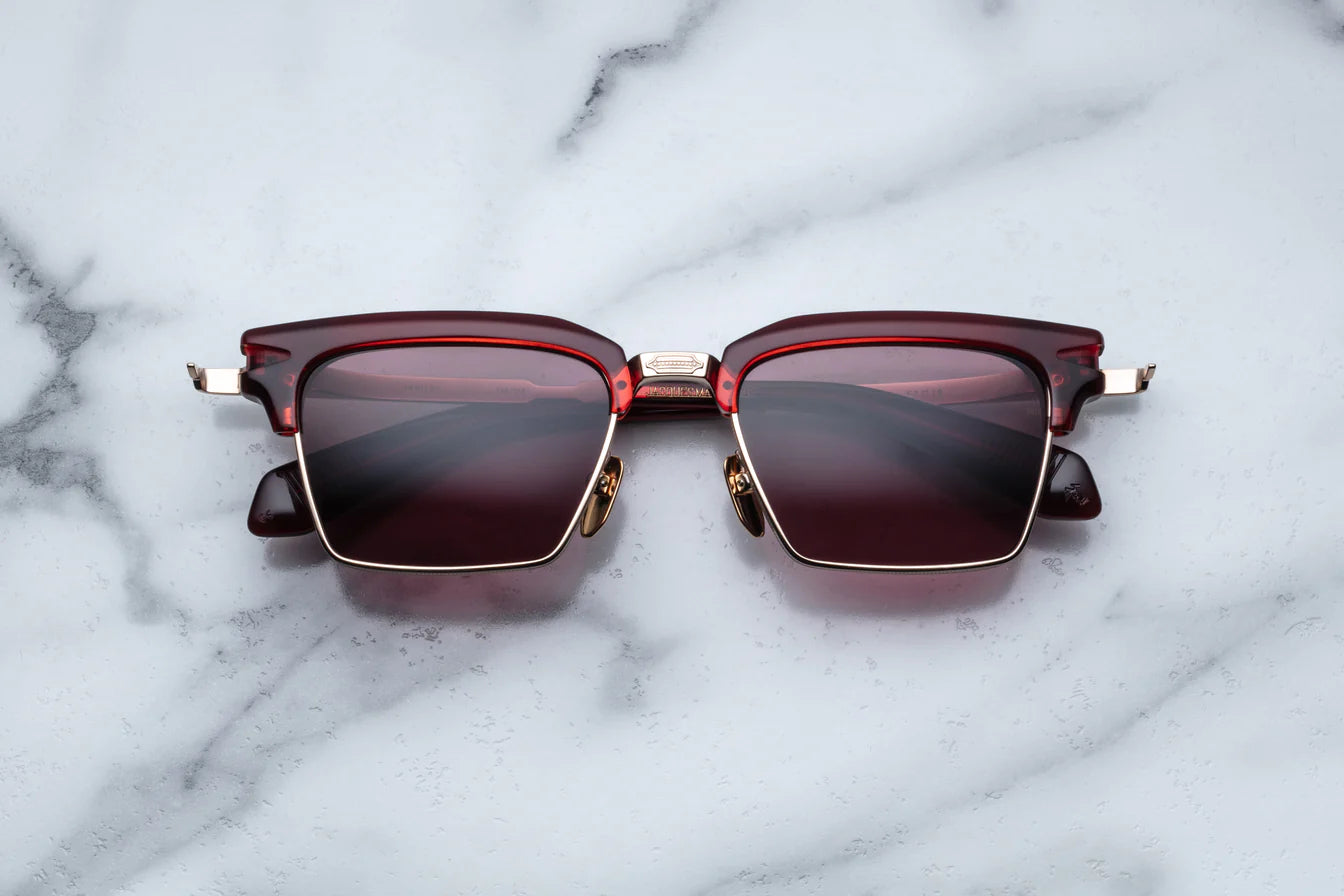 Jacques Marie Mage Alin (Sunglasses) in 24 Burgundy Mahogany - Luxury Eyewear