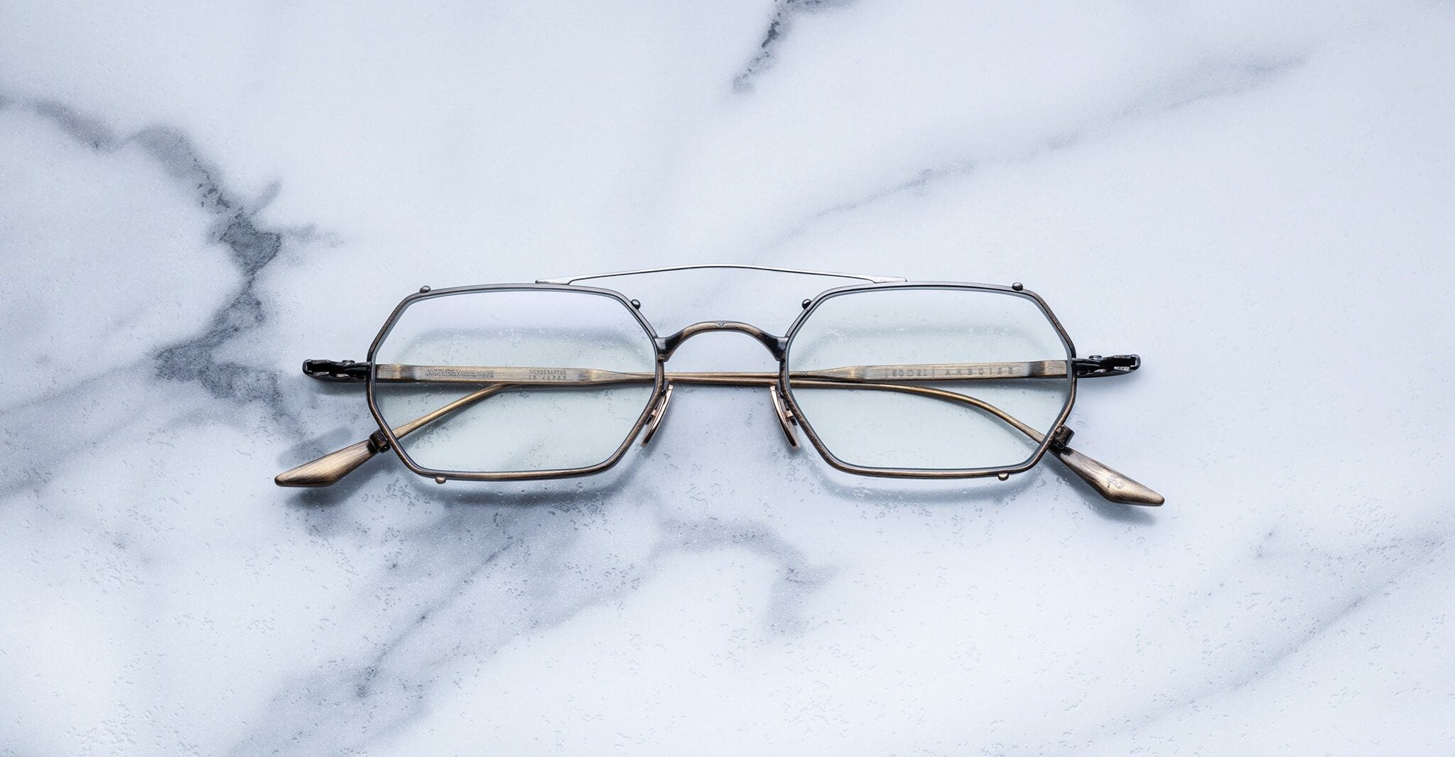 Jacques Marie Mage Jacques Marie Mage Amboise in 3U GOLD ANTIQUE PALLADIUM - Luxury Eyewear