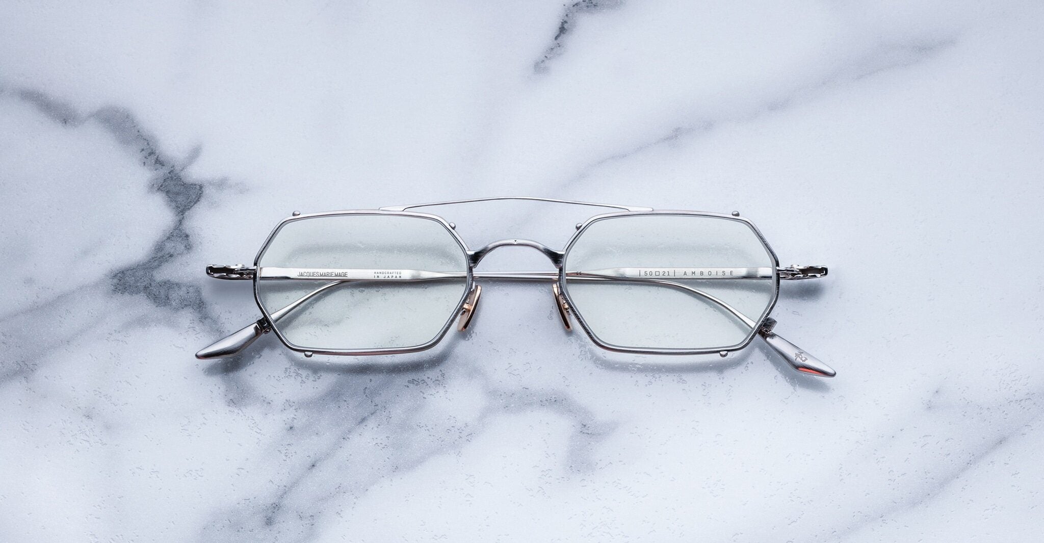 Jacques Marie Mage Jacques Marie Mage Amboise in 41 SILVER GOLD BRUSHED - Luxury Eyewear