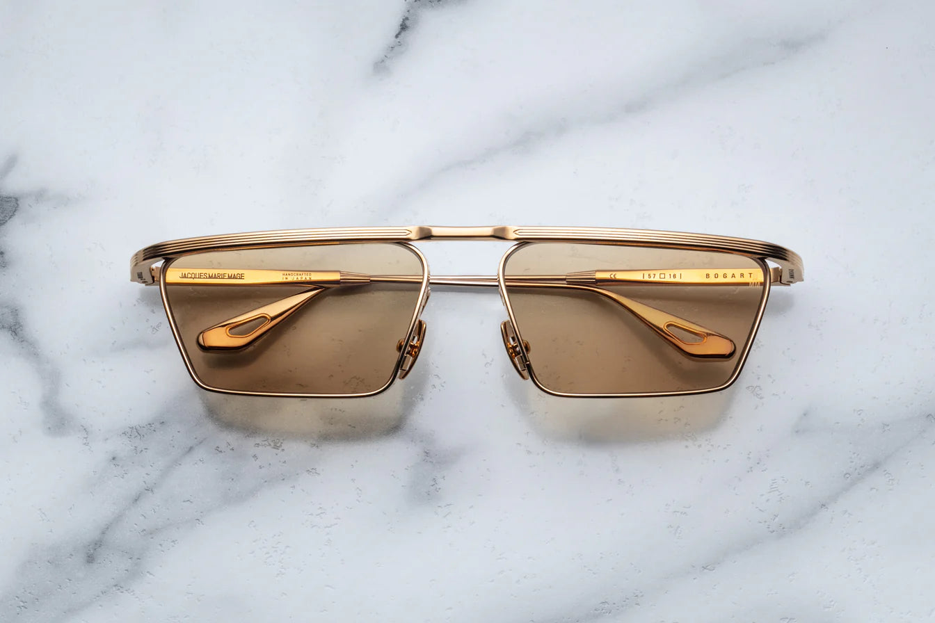 Jacques Marie Mage Bogart in 40 Gold Sepia - Luxury Eyewear