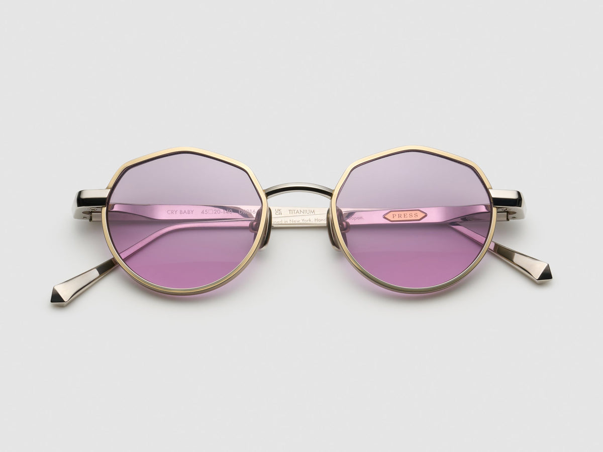Press Cry Baby Sunglasses in TWO TONE/LAVENDER GRADIENT