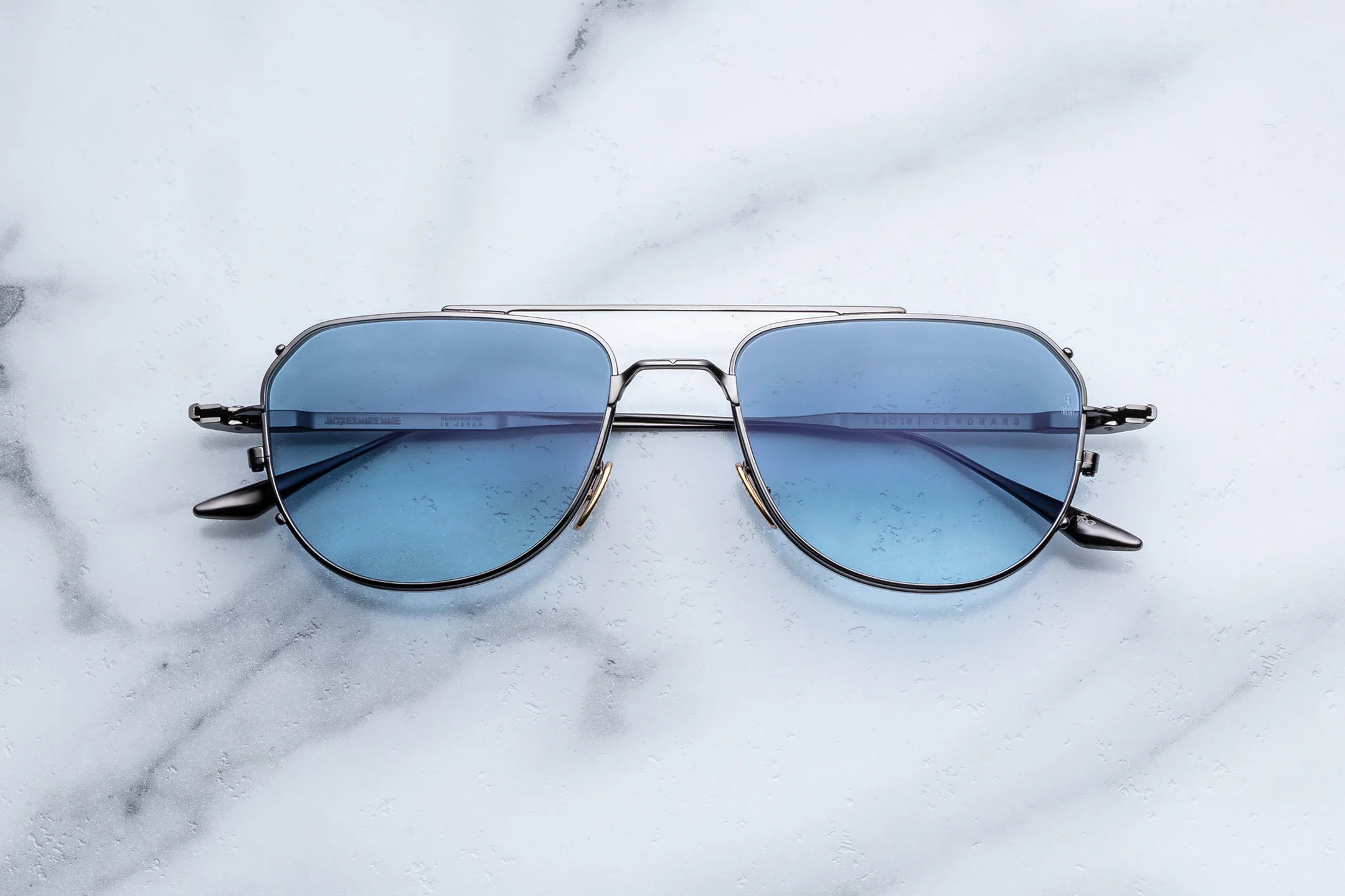 Jacques Marie Mage Cendrars in 2H Antique Silver Serene Gradient - Luxury Eyewear
