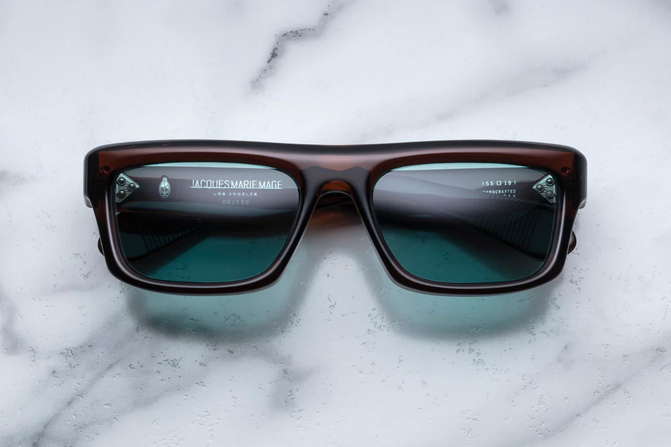 Jacques Marie Mage Cleavon in 1D Hickory Seagreen - Luxury Eyewear