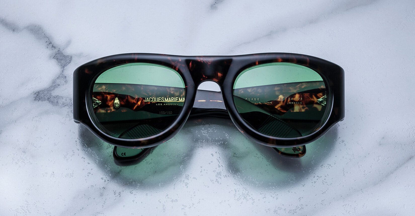 Jacques Marie Mage Clyde in 6D Agar Jade - Luxury Eyewear