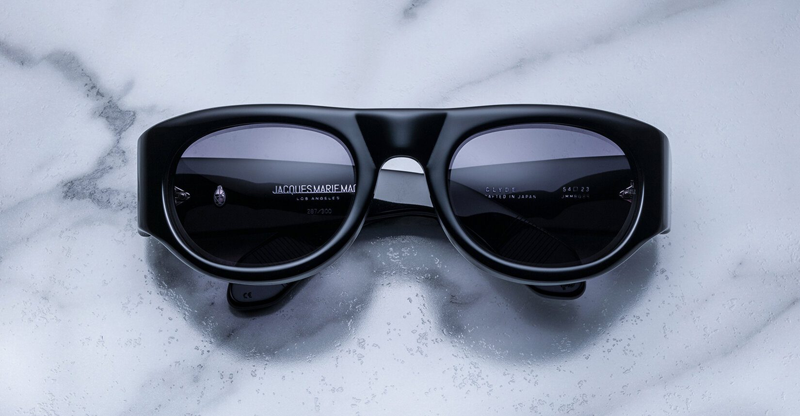 Jacques Marie Mage Clyde in 88 Black Jet - Luxury Eyewear
