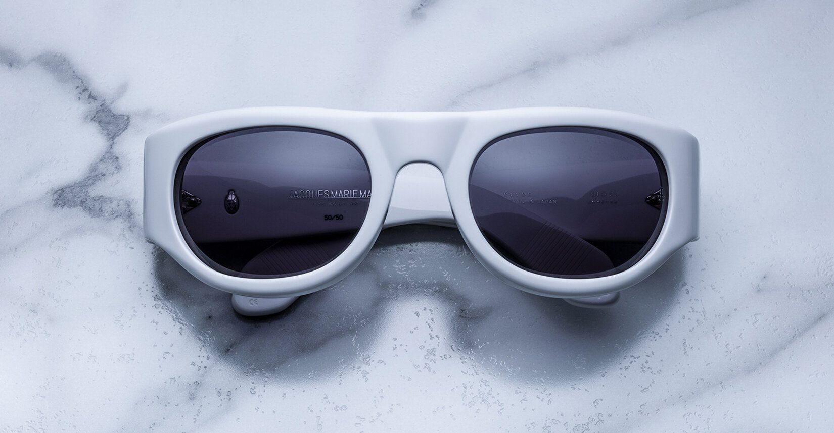 Jacques Marie Mage Clyde in 4B White Jet - Luxury Eyewear