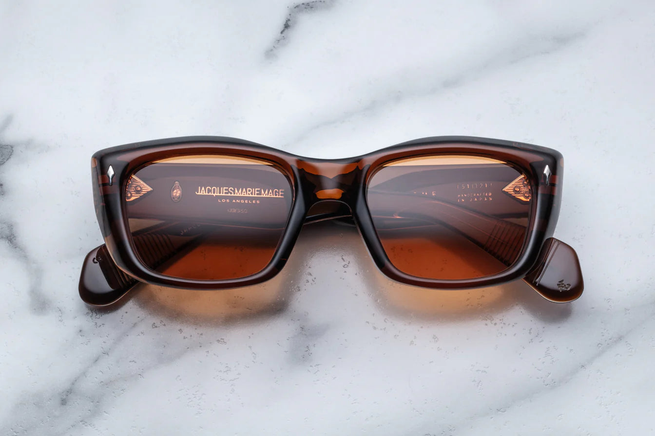 Jacques Marie Mage Corniche in 1D Hickory Amber - Luxury Eyewear