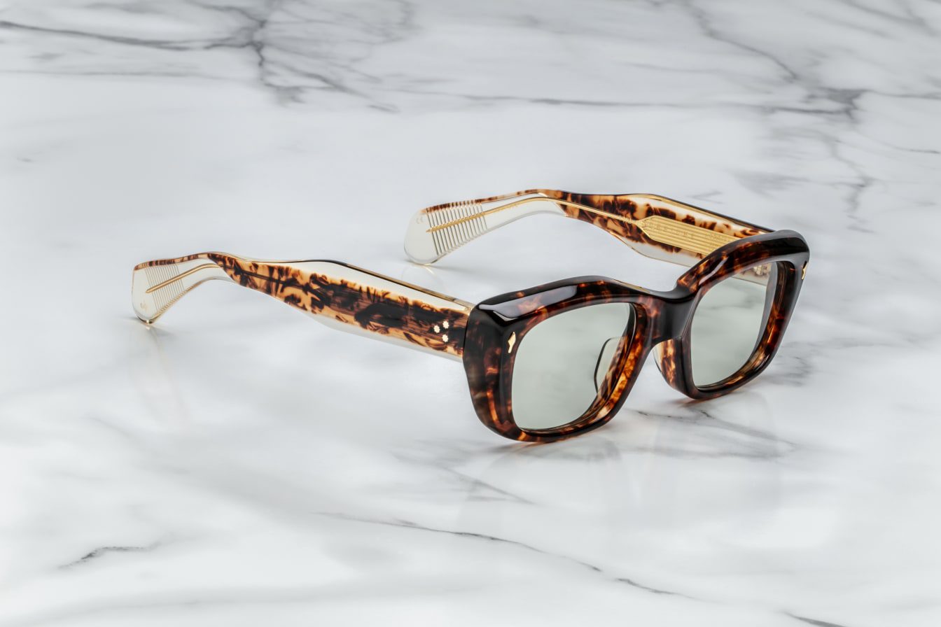 Jacques Marie Mage Corniche in 5C Arygle Light Bottle Green - Side View