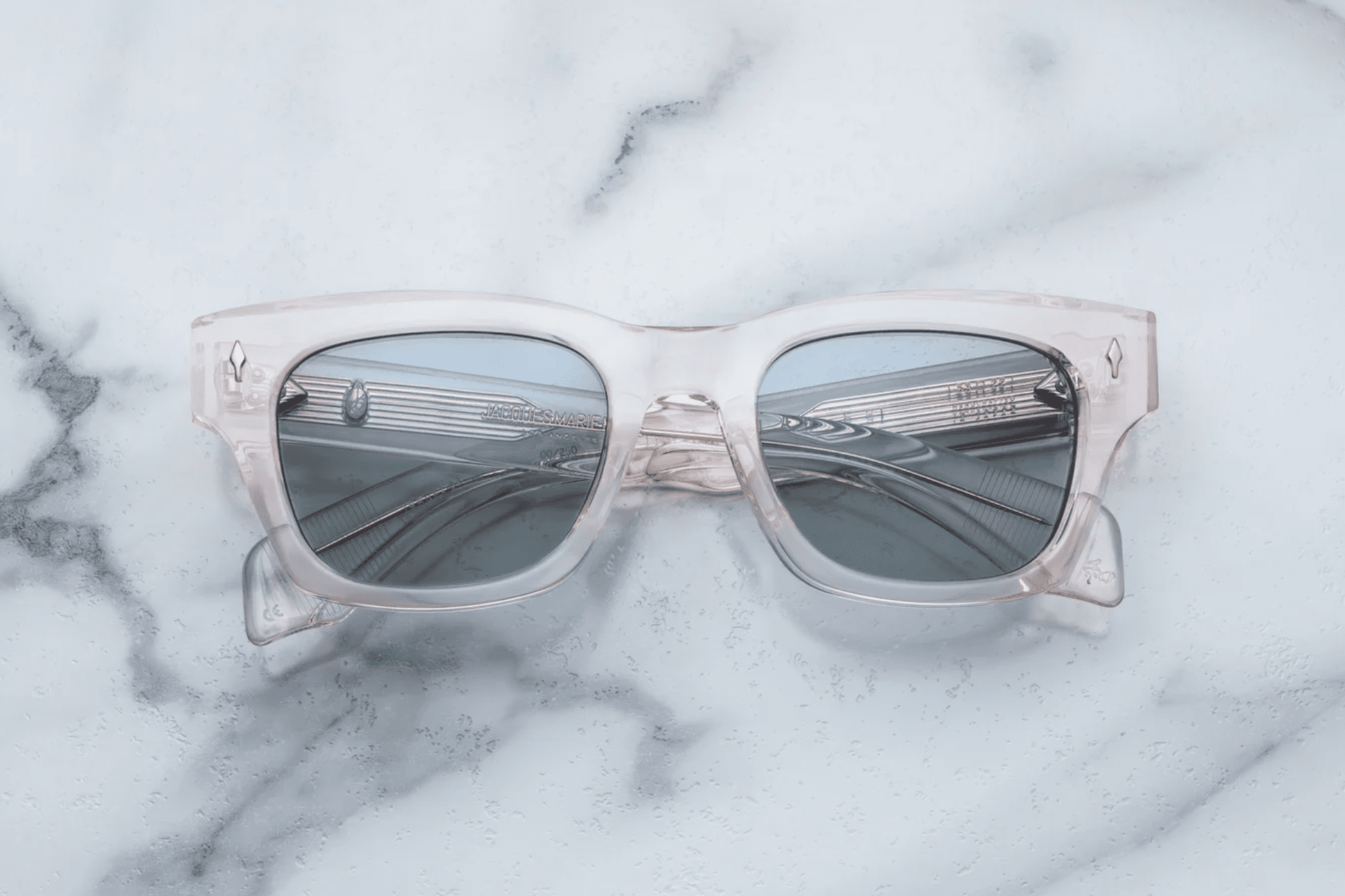 Jacques Marie Mage Dealan 53 (Sunglasses) in 5E Cameo Vintage Blue - Luxury Eyewear