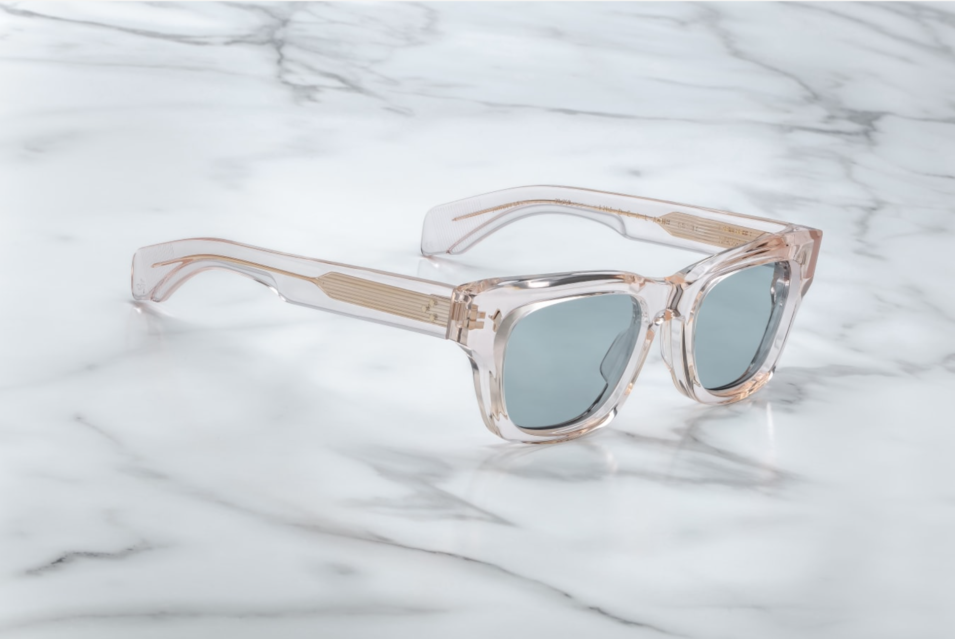 Jacques Marie Mage Dealan 53 (Sunglasses) in 5E Cameo Vintage Blue - Side View