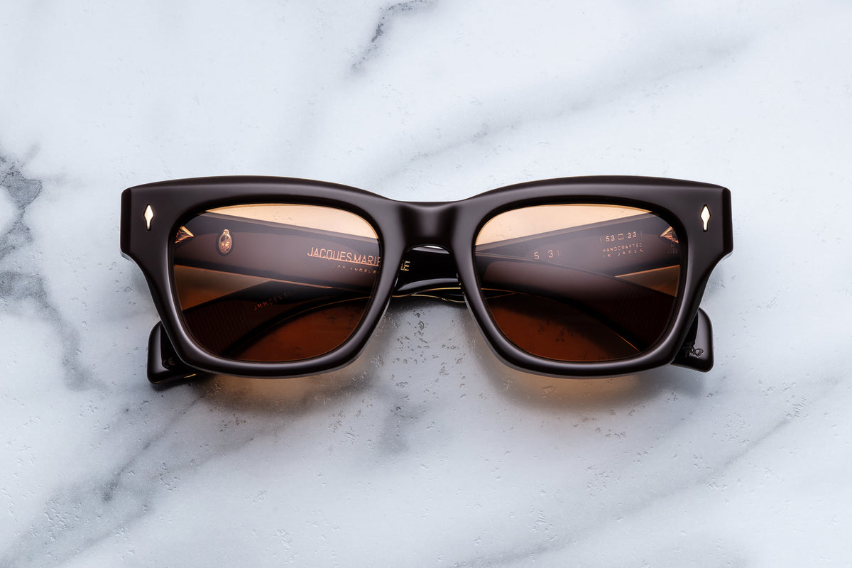 Jacques Marie Mage Dealan 53 Sunglasses in 5K Walnut Orange