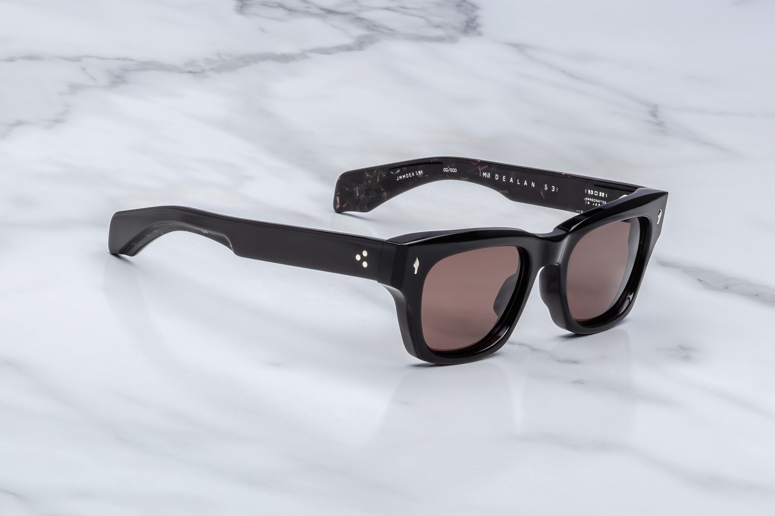 Jacques Marie Mage Dealan 53 (Sunglasses) in 18K Willow Deep Brown - Side View