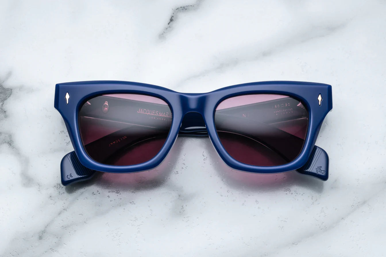 Jacques Marie Mage Dealan (Sunglasses) in 15N Lapis Mahogany - Luxury Eyewear