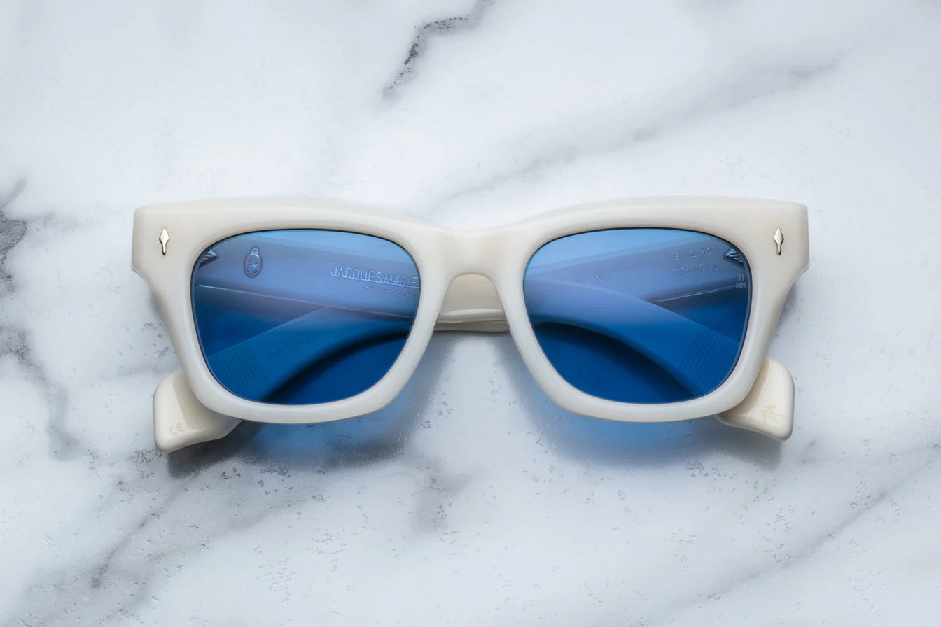 Jacques Marie Mage Dealan (Sunglasses) in 15Q Mykonos Blue - Luxury Eyewear