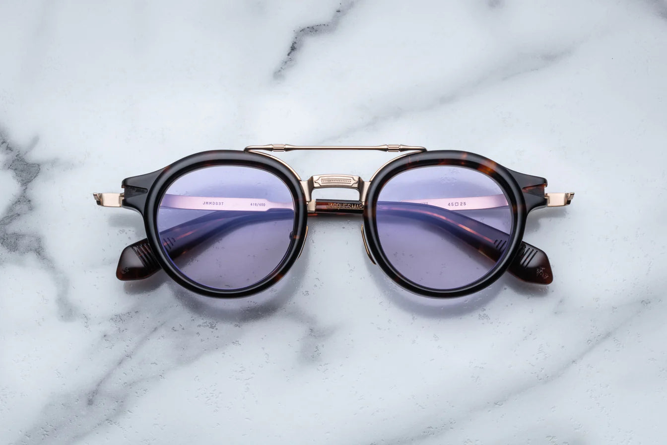Jacques Marie Mage Delage (Sunglasses) in 3T Dark Havana Lavender - Luxury Eyewear