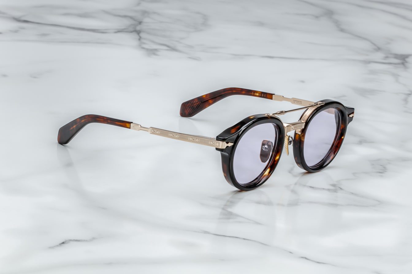 Jacques Marie Mage Delage (Sunglasses) in 3T Dark Havana Lavender - Side View