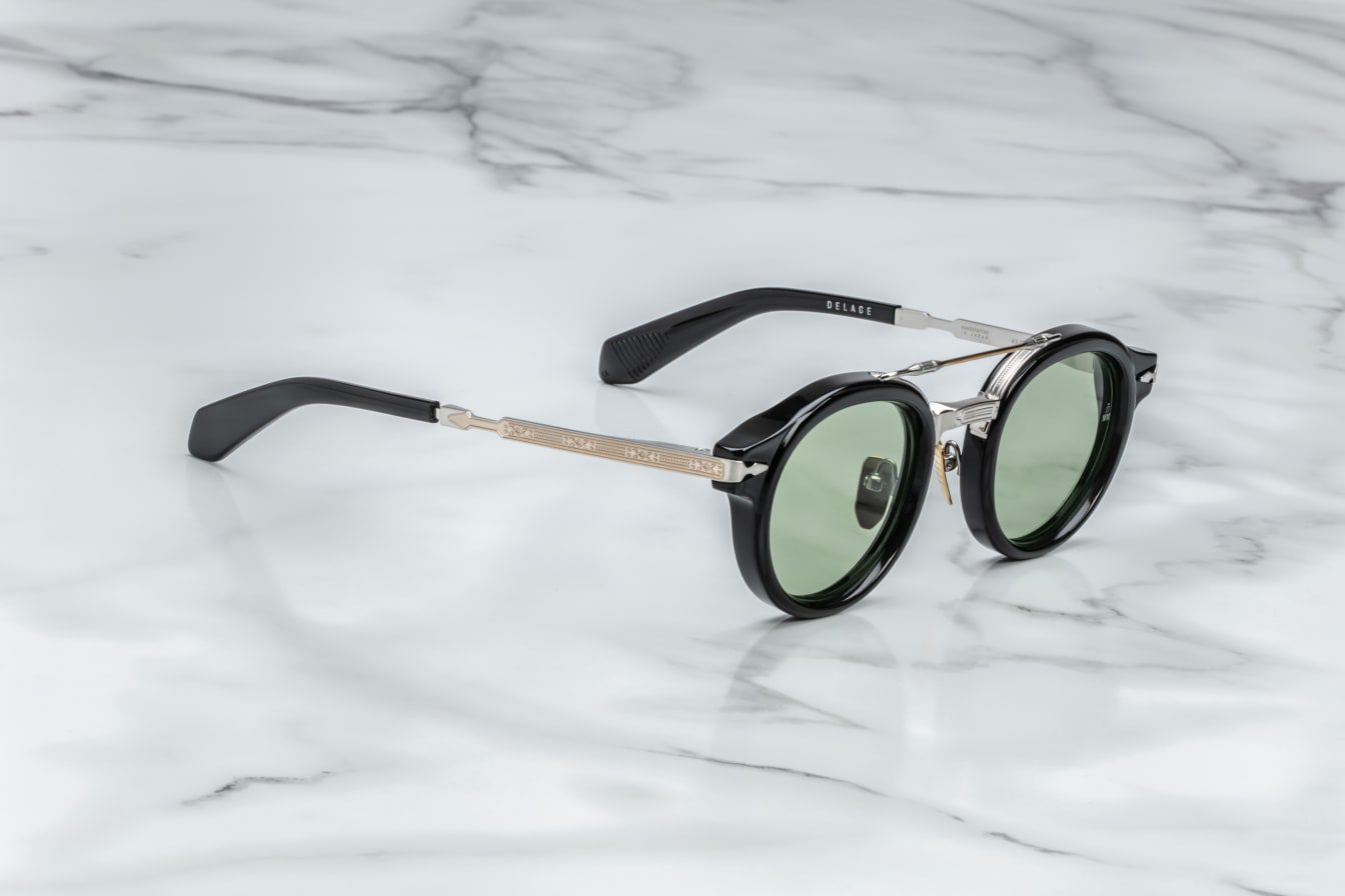 Jacques Marie Mage Delage in 01 Noir Light Green Mineral Glass - Side View