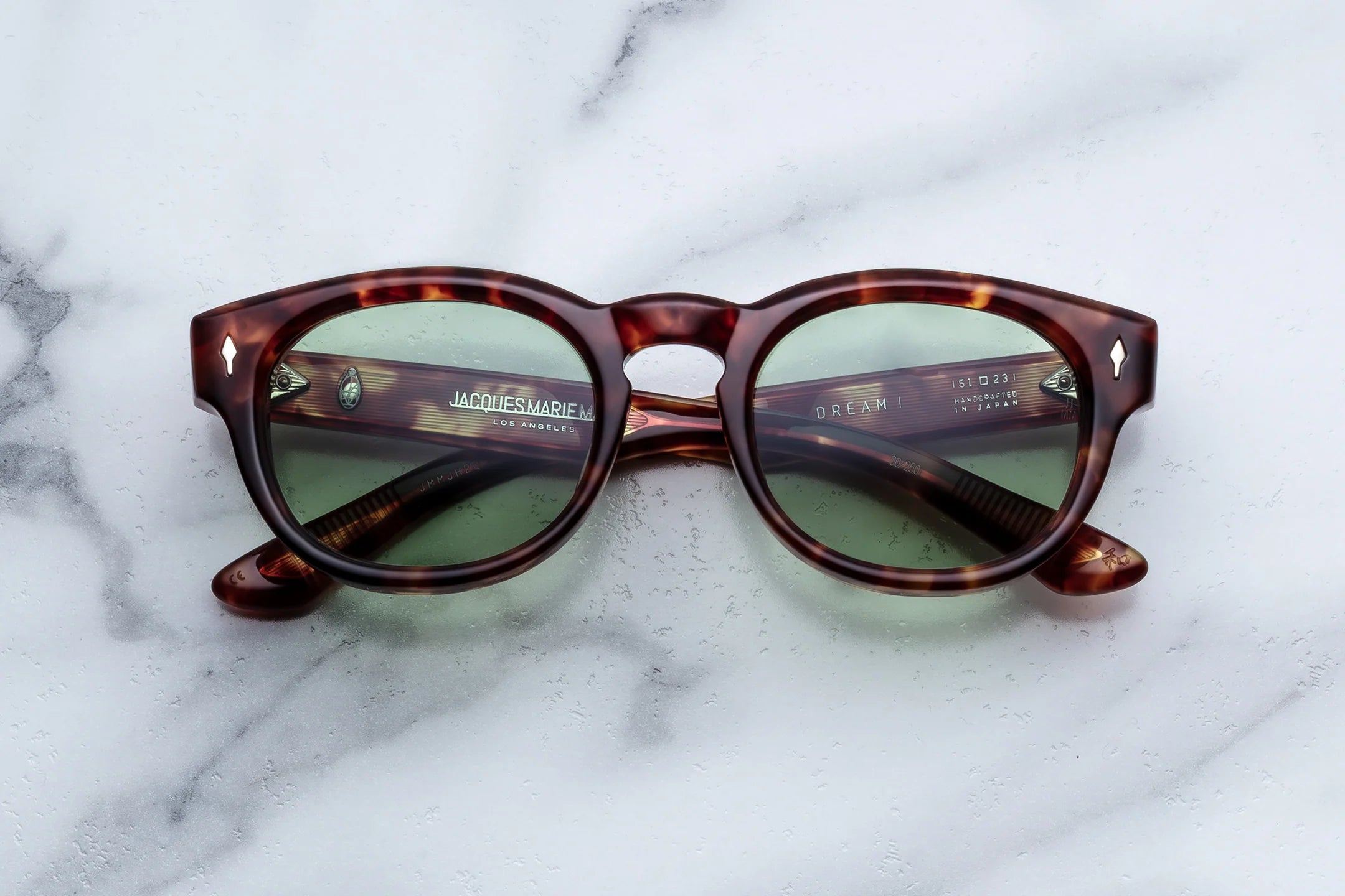 Jacques Marie Mage John & Yoko Dr. Dream in 2Q Baltic Deep Grass - Luxury Eyewear