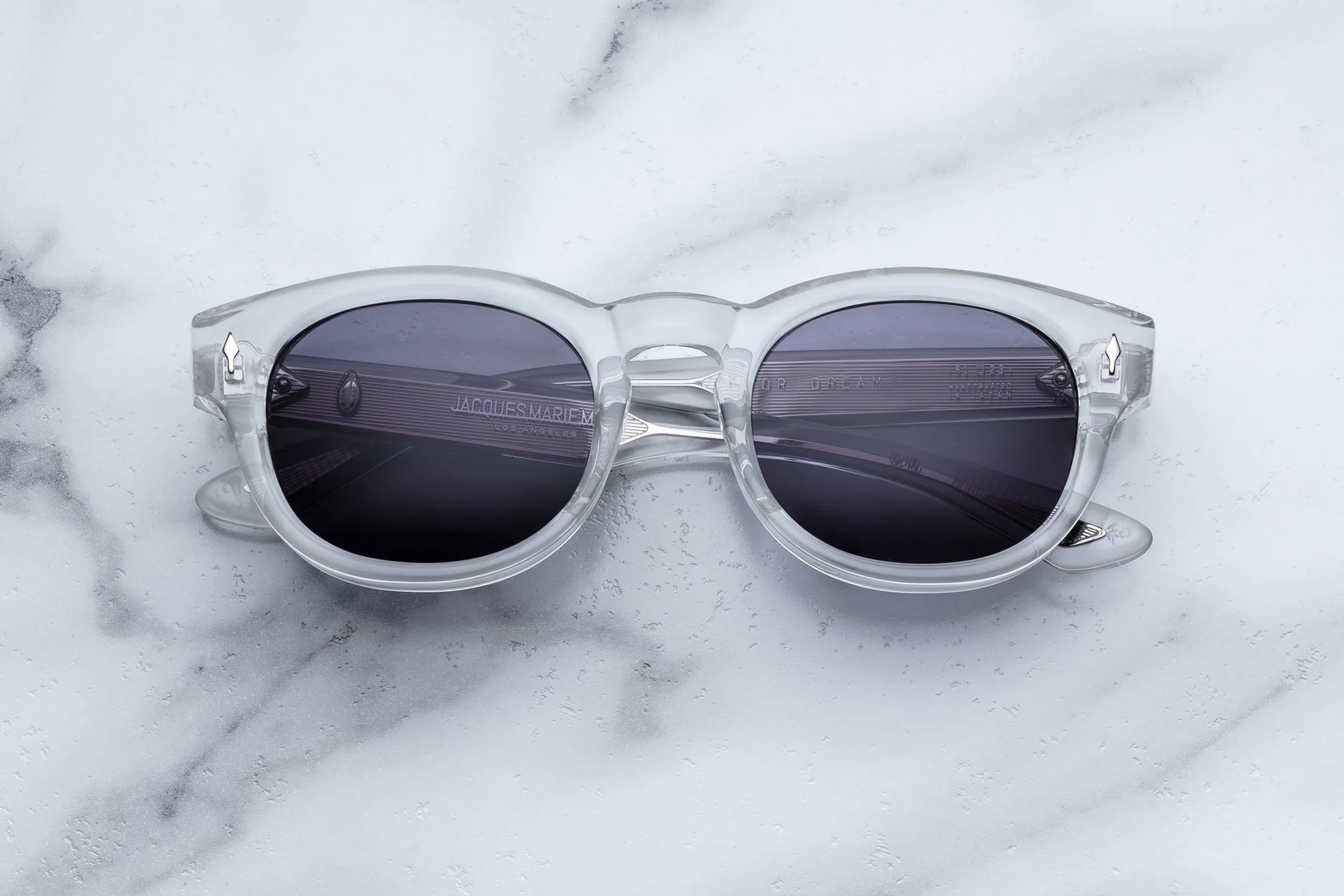 Jacques Marie Mage John & Yoko Dr. Dream in 15Z Sulfur Charcoal - Luxury Eyewear