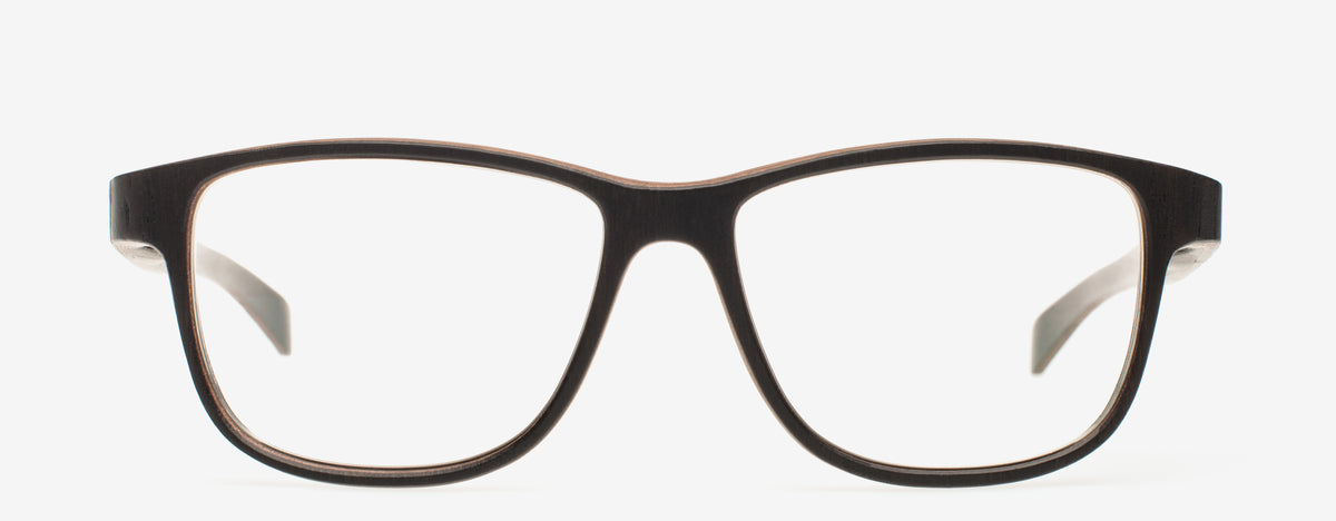 Rolf Capri Optical in 131 Smoked Oak Twisted with Walnut and Silver at Visionary Optics NYC - front