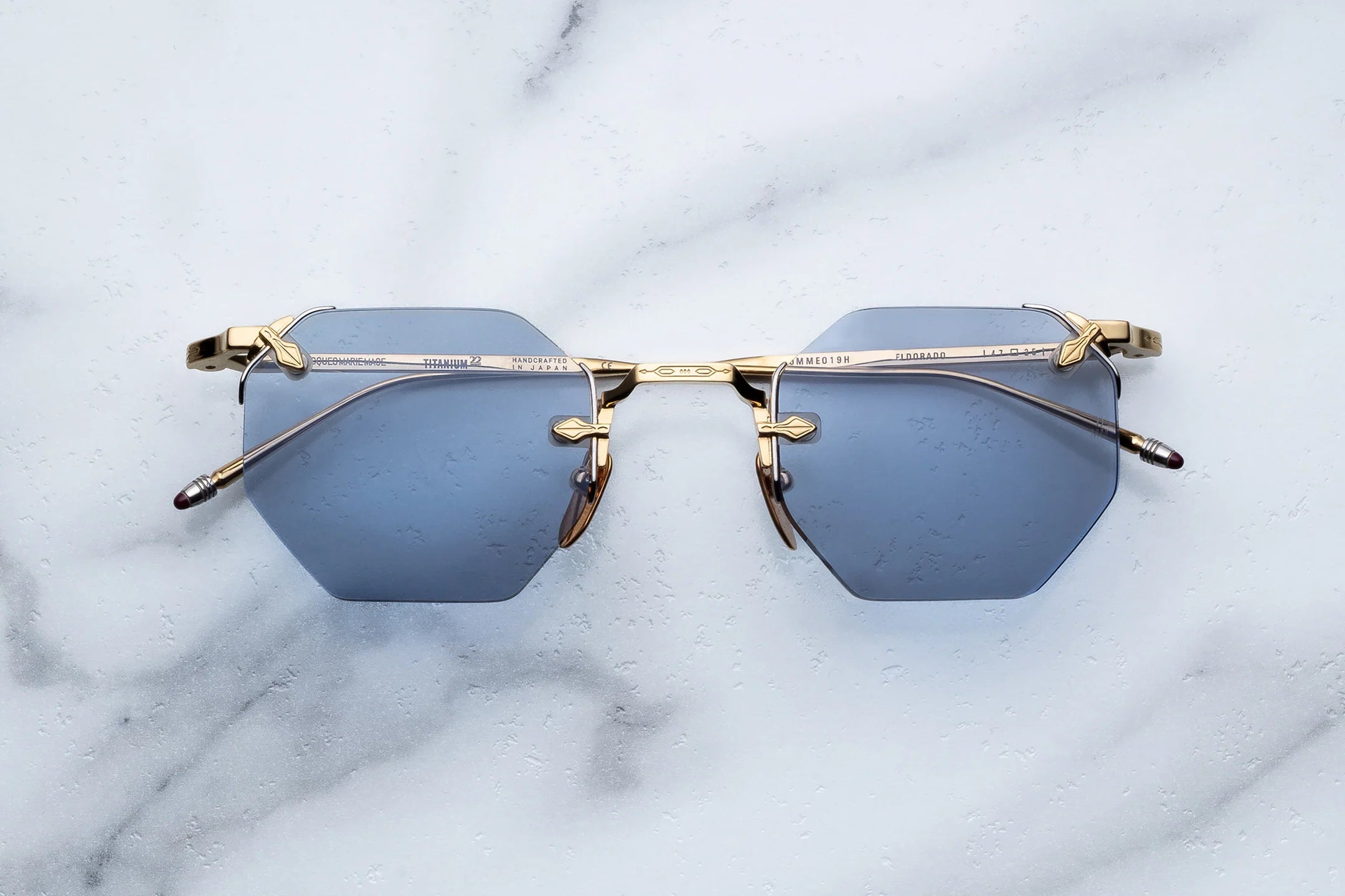 Jacques Marie Mage El Dorado in 19H Ciel Baby Blue - Luxury Eyewear