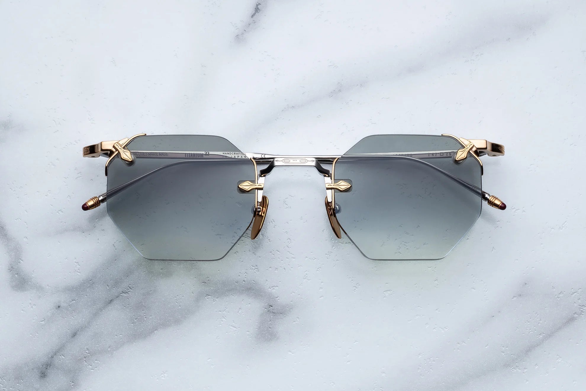 Jacques Marie Mage El Dorado in 12S Electrum Emerald Gradient - Luxury Eyewear