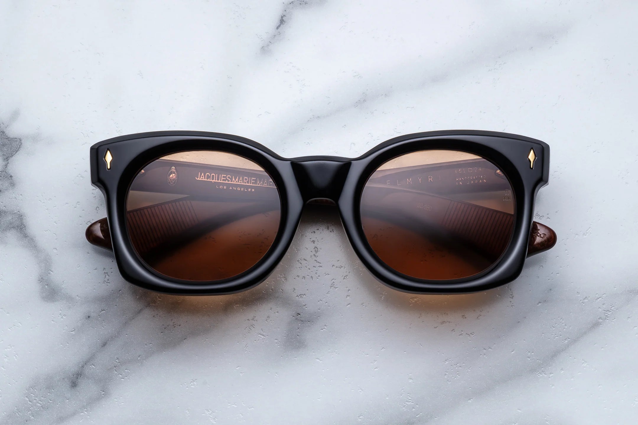 Jacques Marie Mage Elmyr in 10A Noir X Orange - Luxury Eyewear