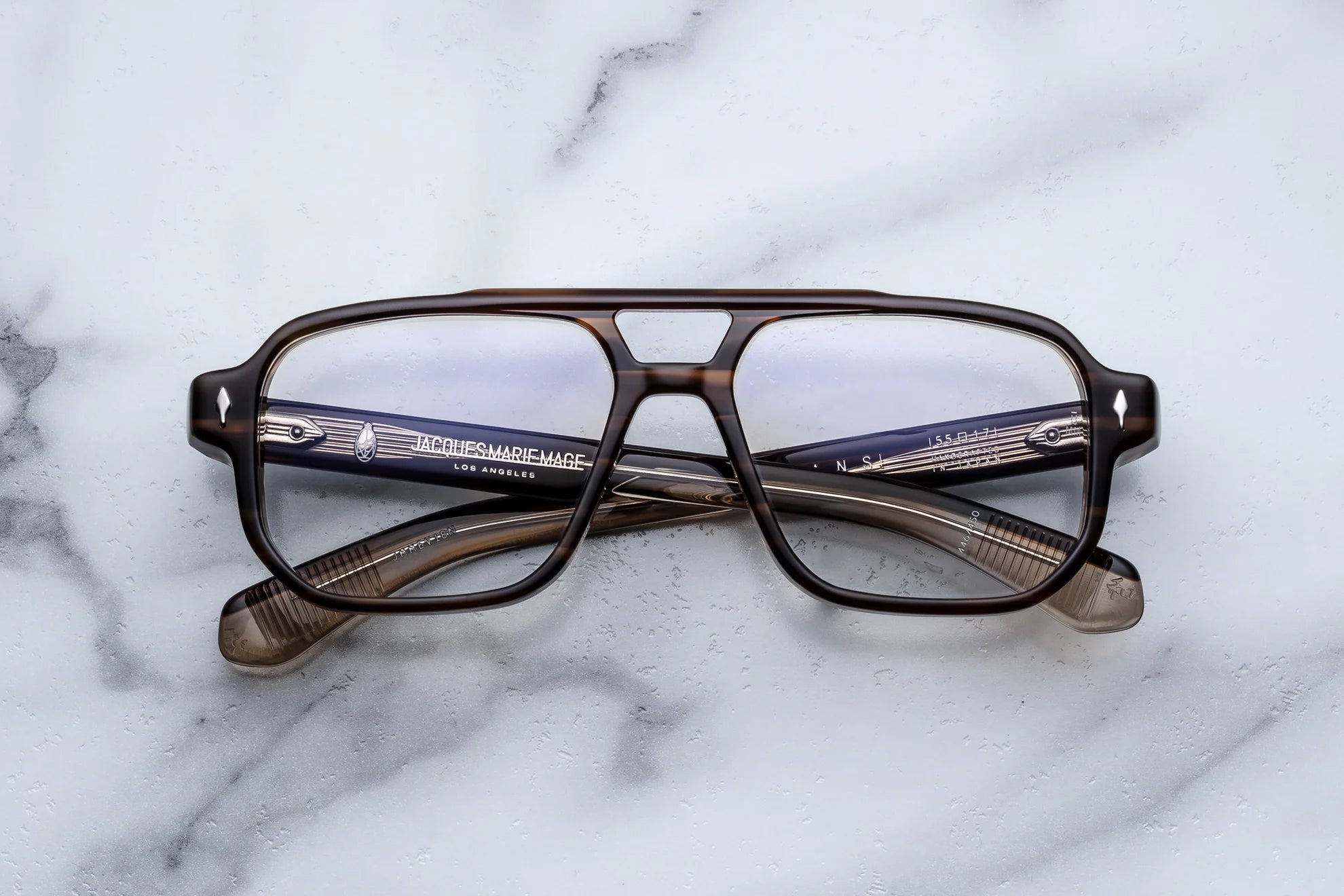 Jacques Marie Mage Evans (Optical) in 18N Hazel Superlight Brown - Luxury Eyewear