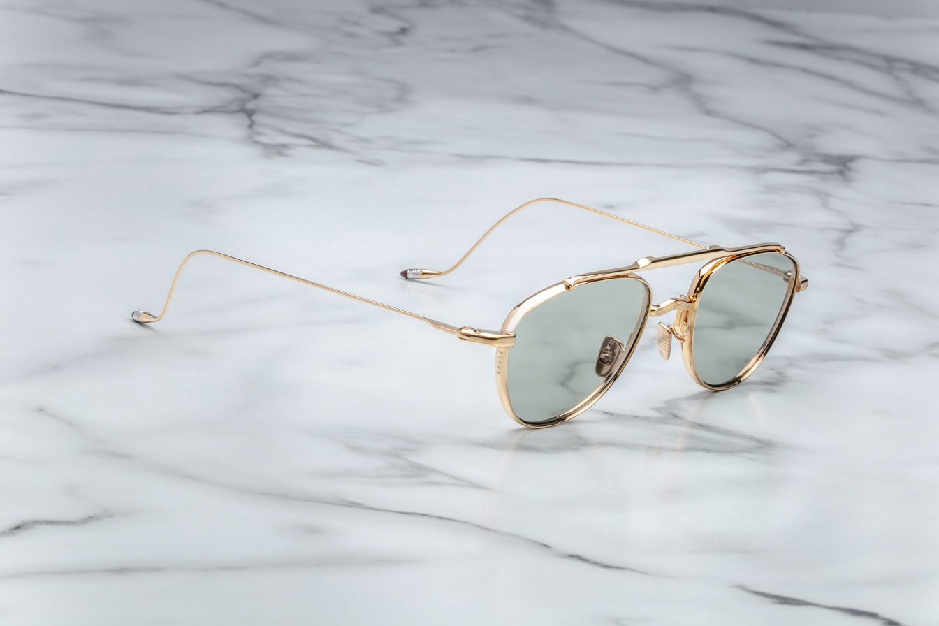 Jacques Marie Mage Flynn in 40 Gold Light Bottle Green - Side View