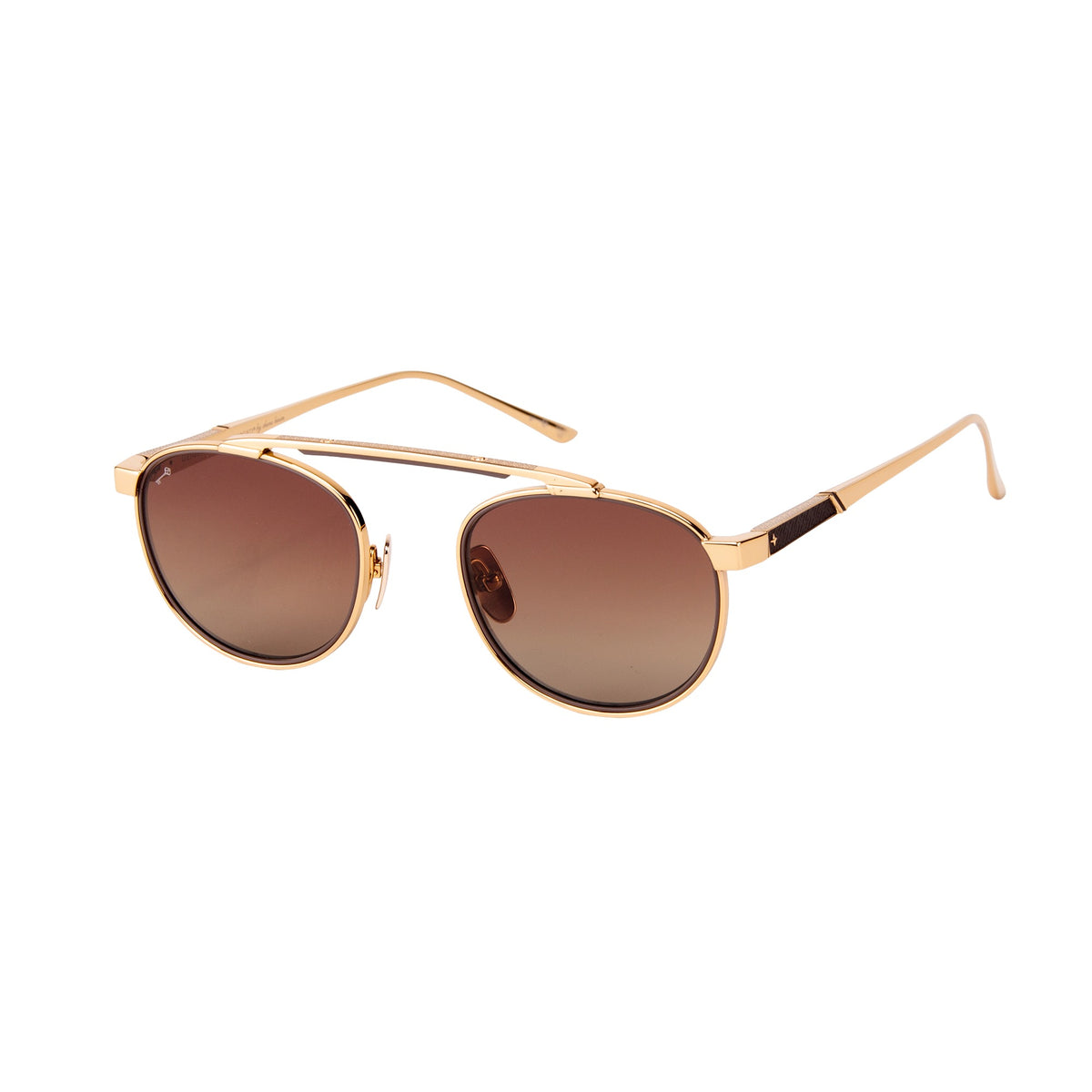 Leisure Society Geiger Sunglasses in 18K Gold / Brown
