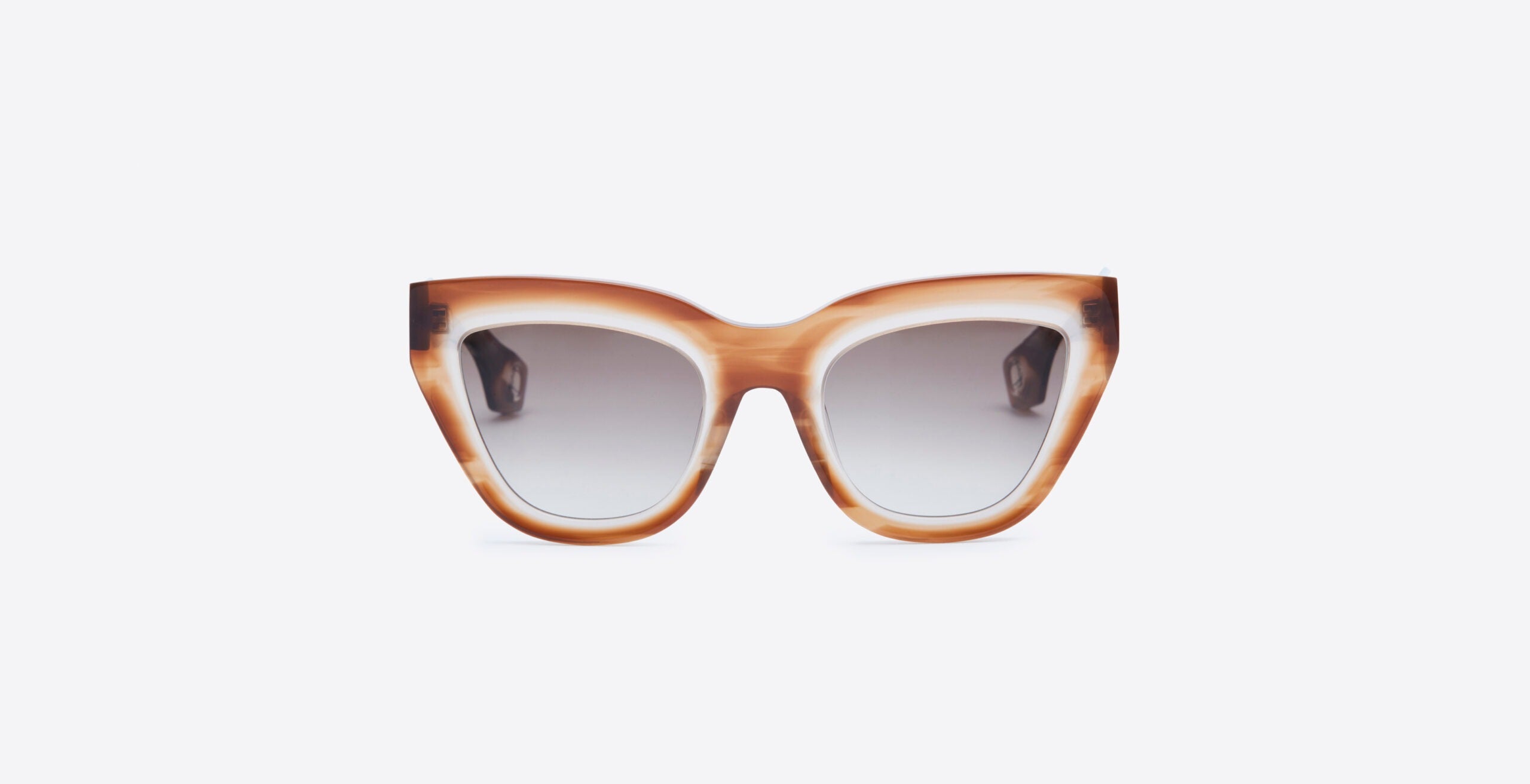 Blake Kuwahara Hall Sunglasses in Amber Horn