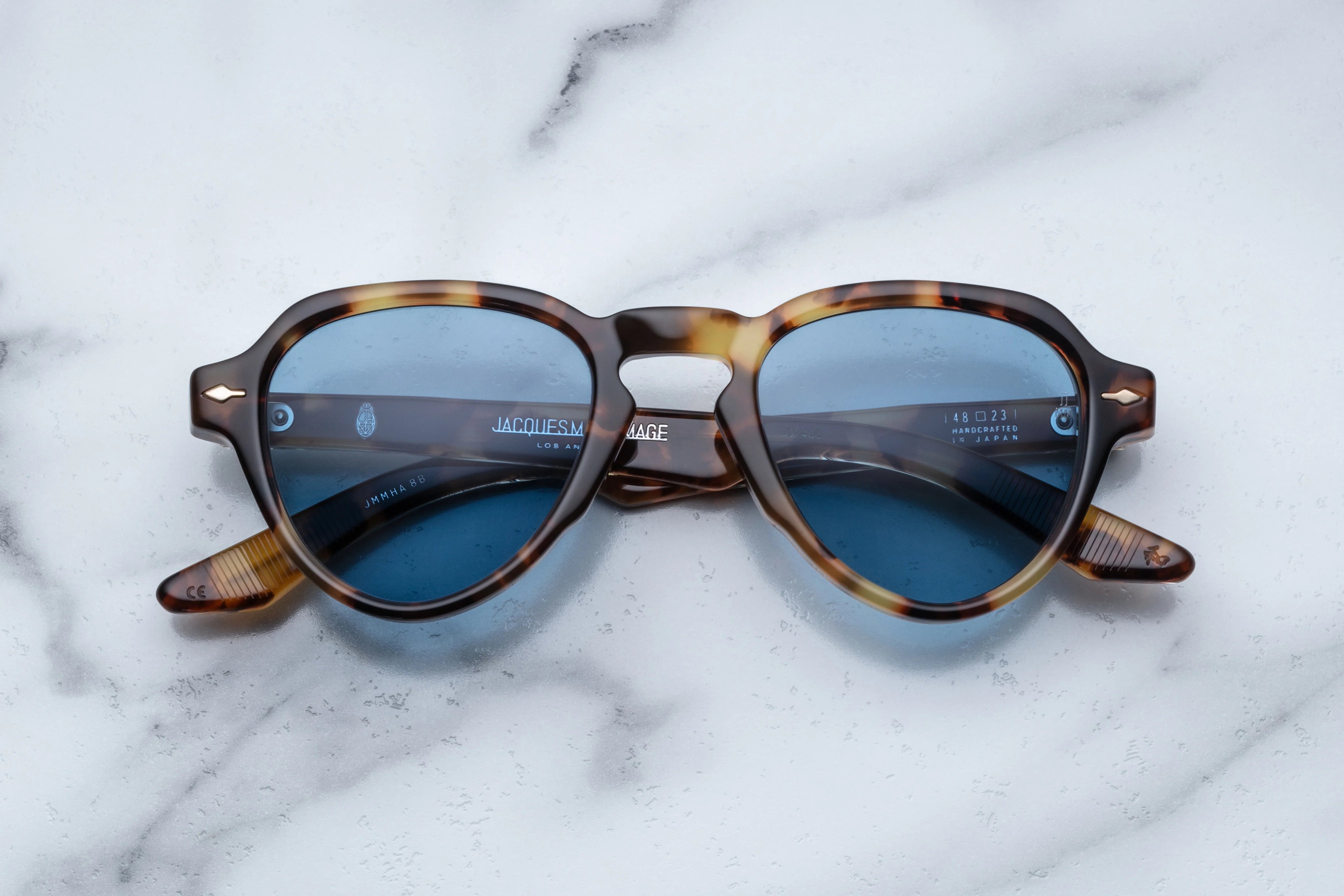 Jacques Marie Mage Hatfield in 8B Havana 8 Azure - Luxury Eyewear