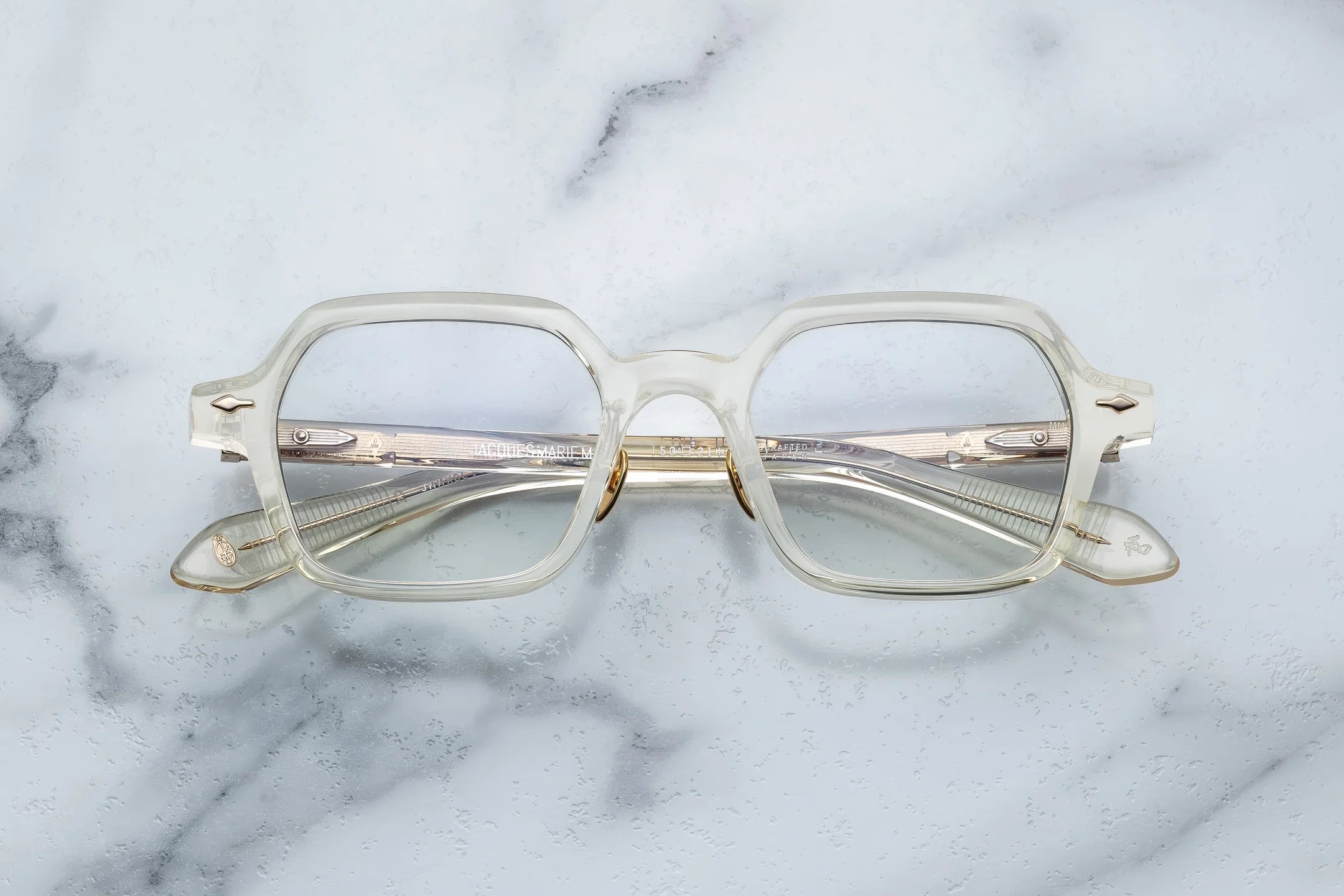 Jacques Marie Mage Holden in 14Q Brut Superlight Blue - Luxury Eyewear