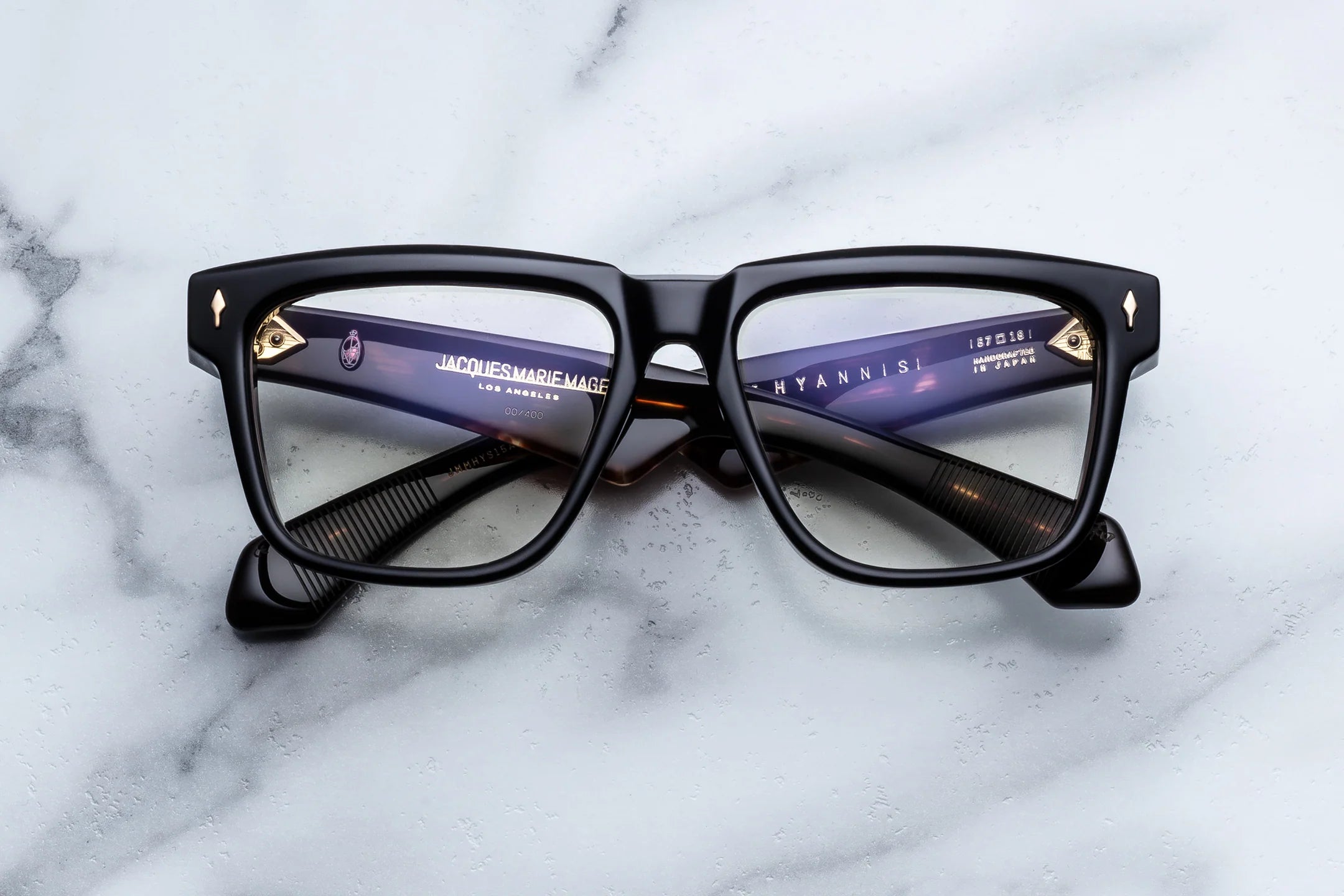 Jacques Marie Mage Hyannis in Noir 15 Superlight Bronze - Luxury Eyewear