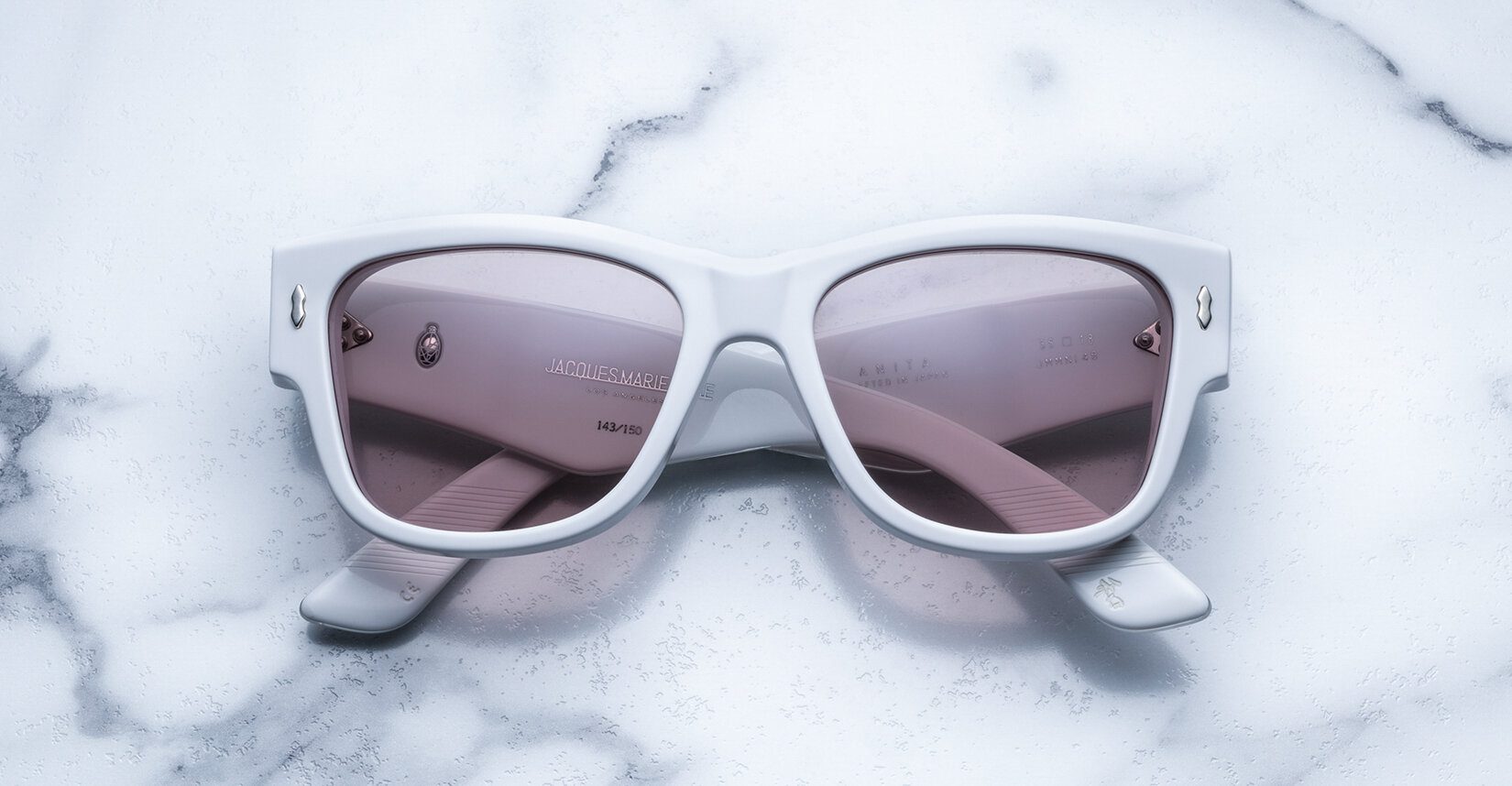 Jacques Marie Mage Anita in 4B White - Luxury Eyewear