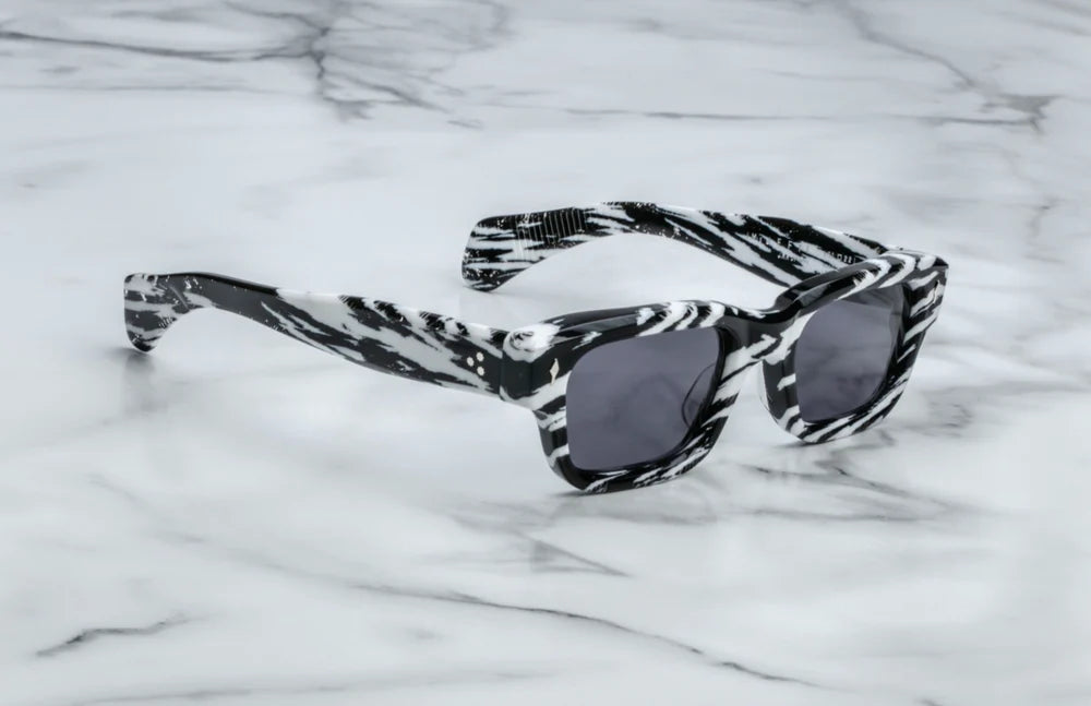 Jacques Marie Mage Jeff (Sunglasses) in 10G Zebra Jet - Side View