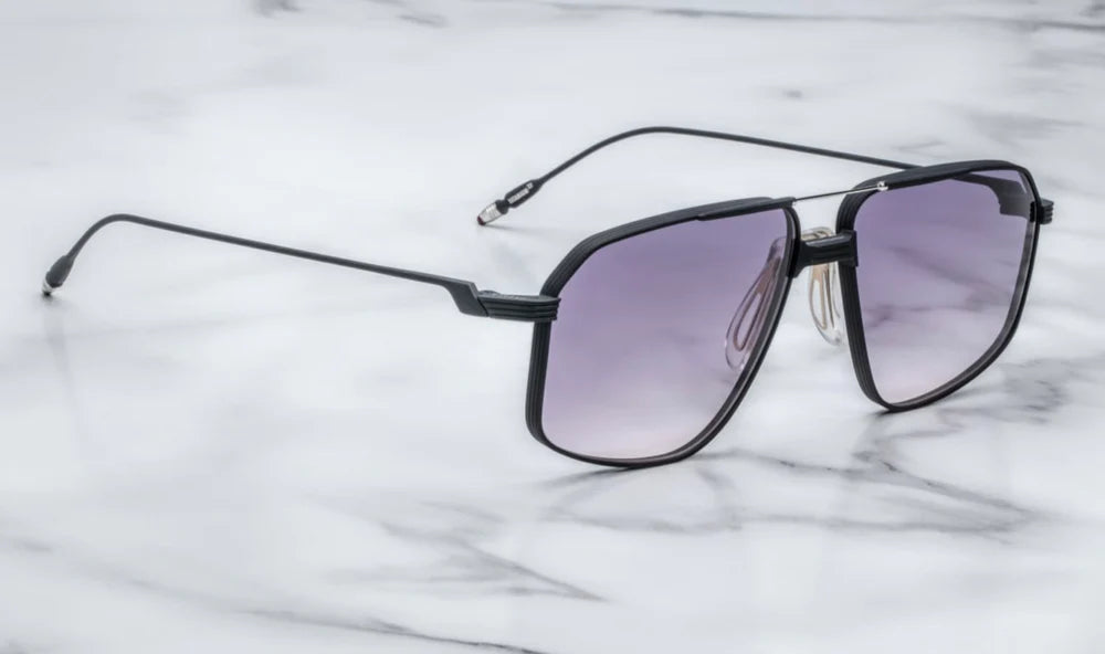 Jacques Marie Mage Jagger in 12K Blackberry Plum Gradient - Side View