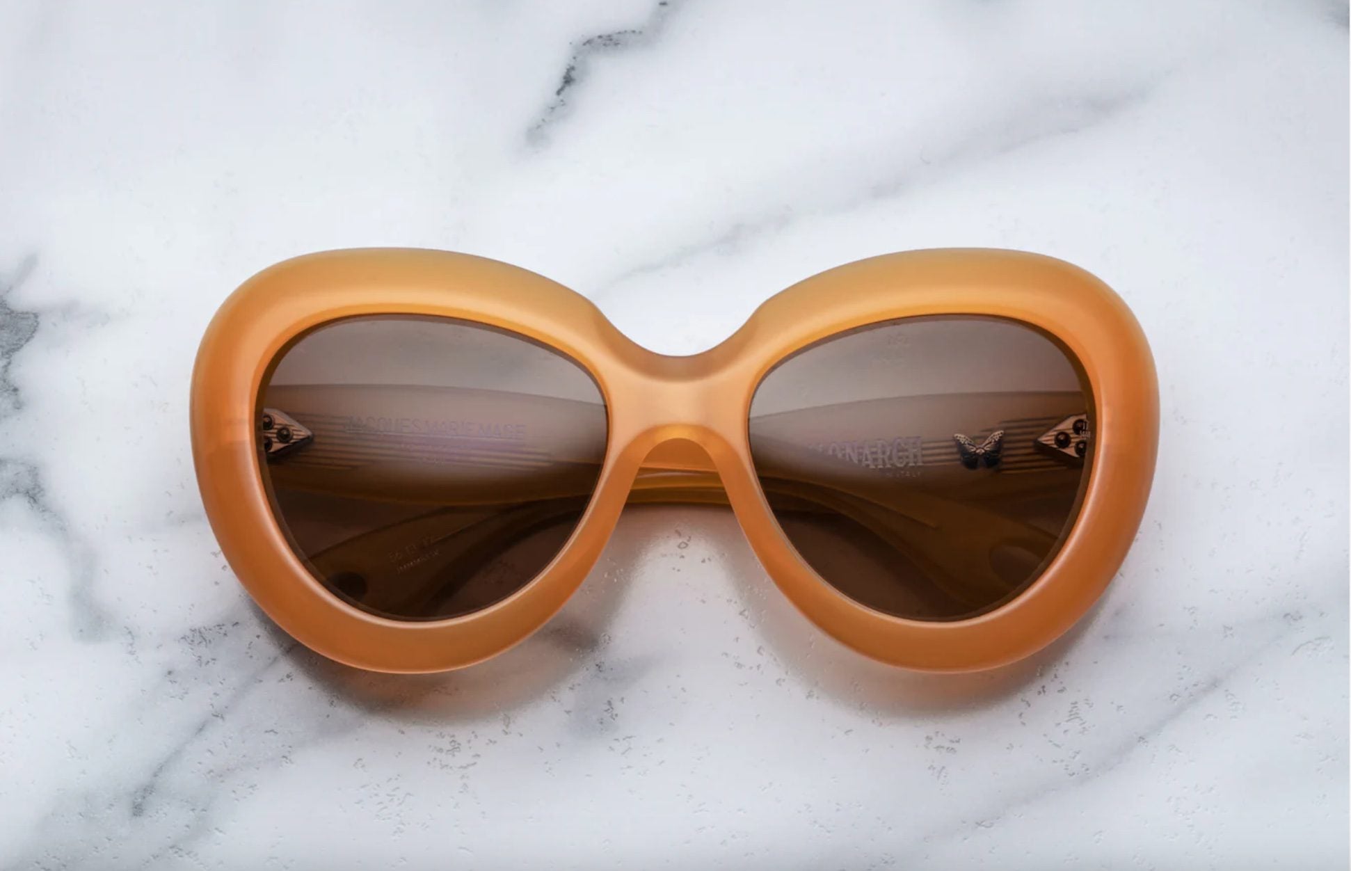 Jacques Marie Mage Monarch in 13K Bengal Fawn - Luxury Eyewear