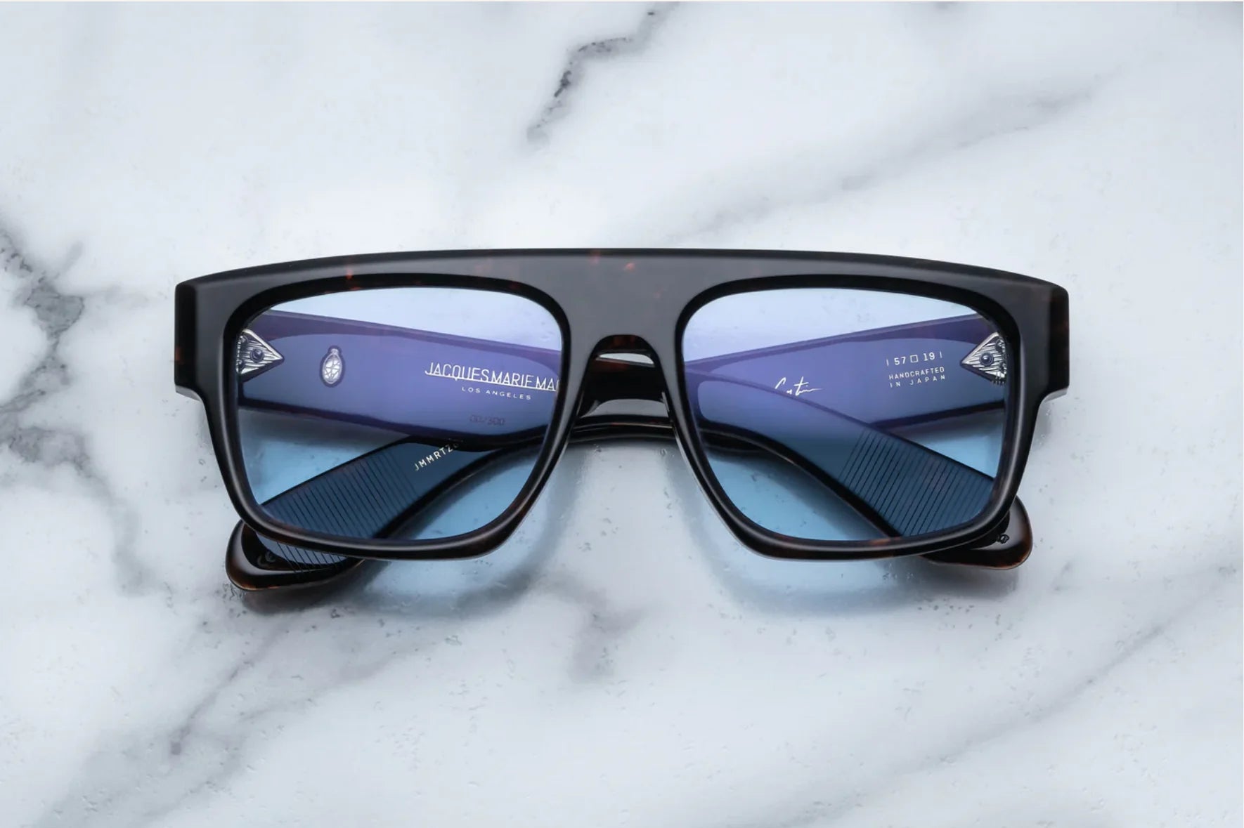 Jacques Marie Mage Ritz in 6D Tortoise Baby Blue - Luxury Eyewear