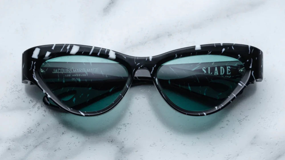 Jacques Marie Mage Slade in 8W Black Marble Sea Green - Luxury Eyewear
