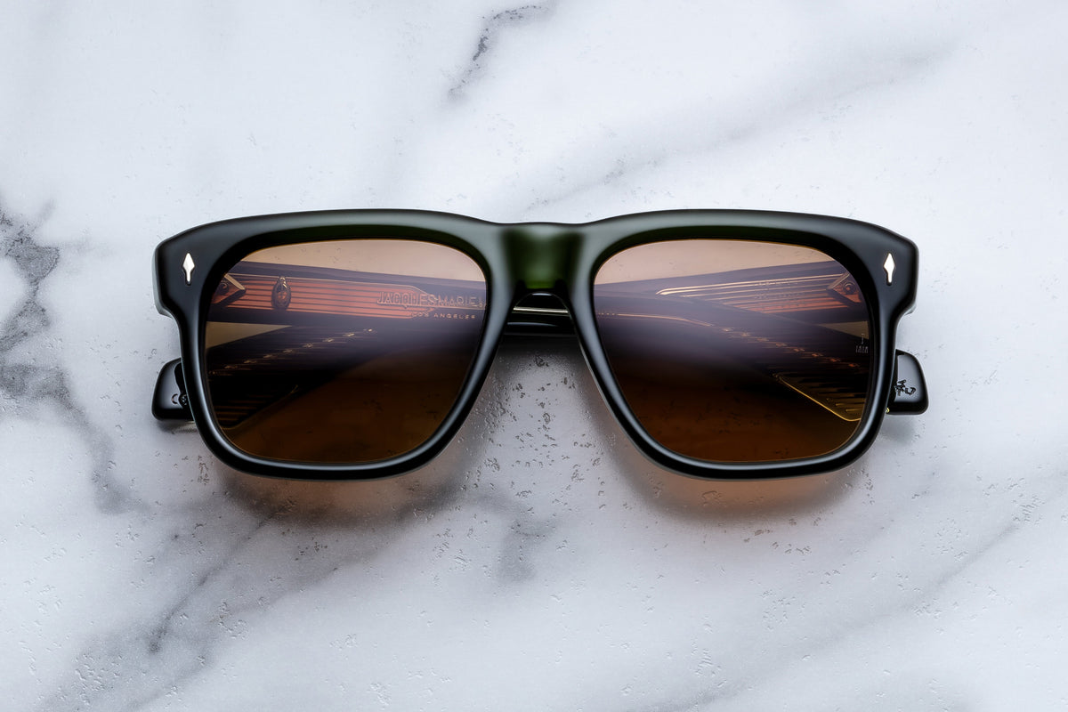Jacques Marie Mage Yves Sunglasses in 18L Borneo Dark Orange Gradient
