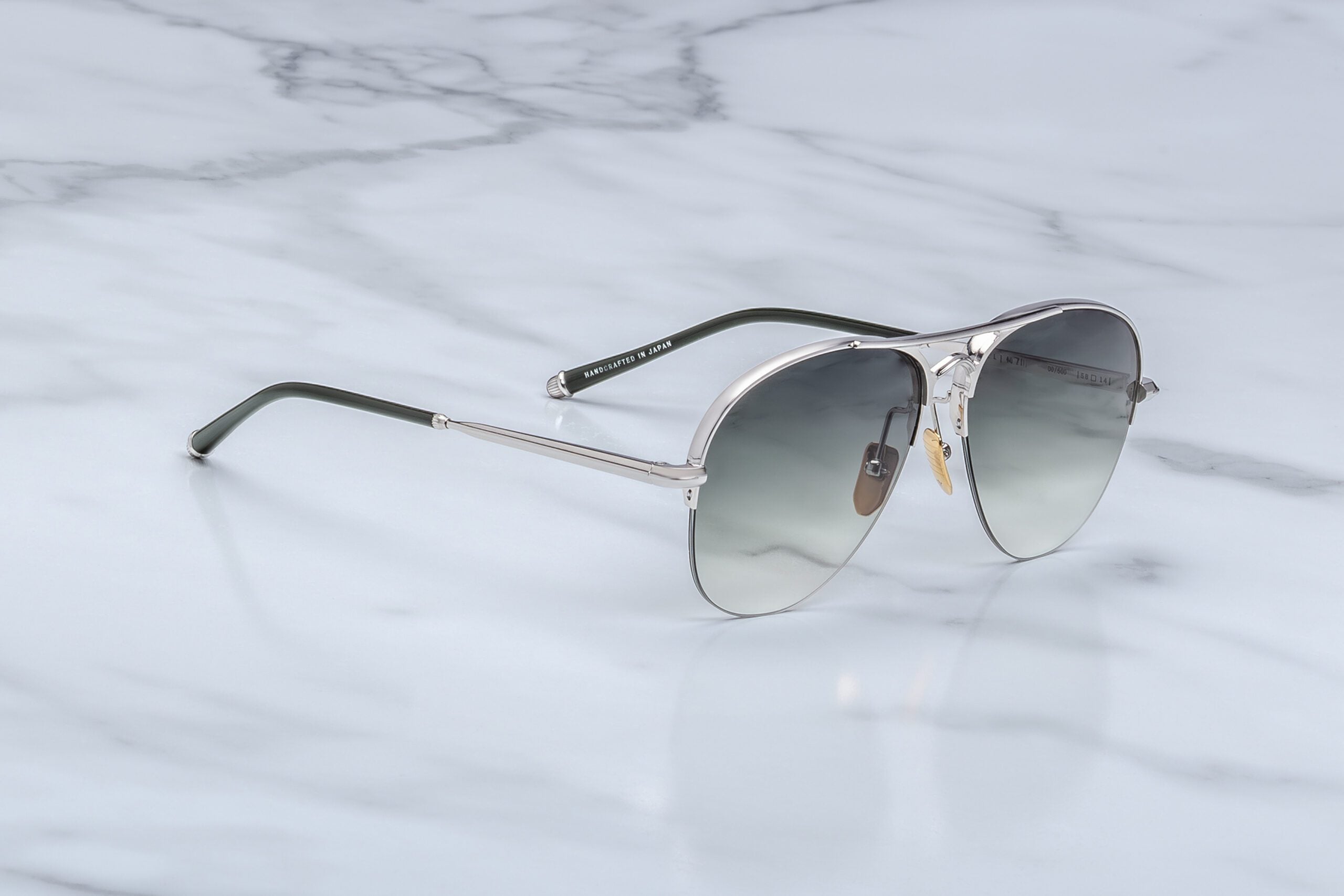 Jacques Marie Mage Amelia in 1N Viper Emerald Gradient - Side View