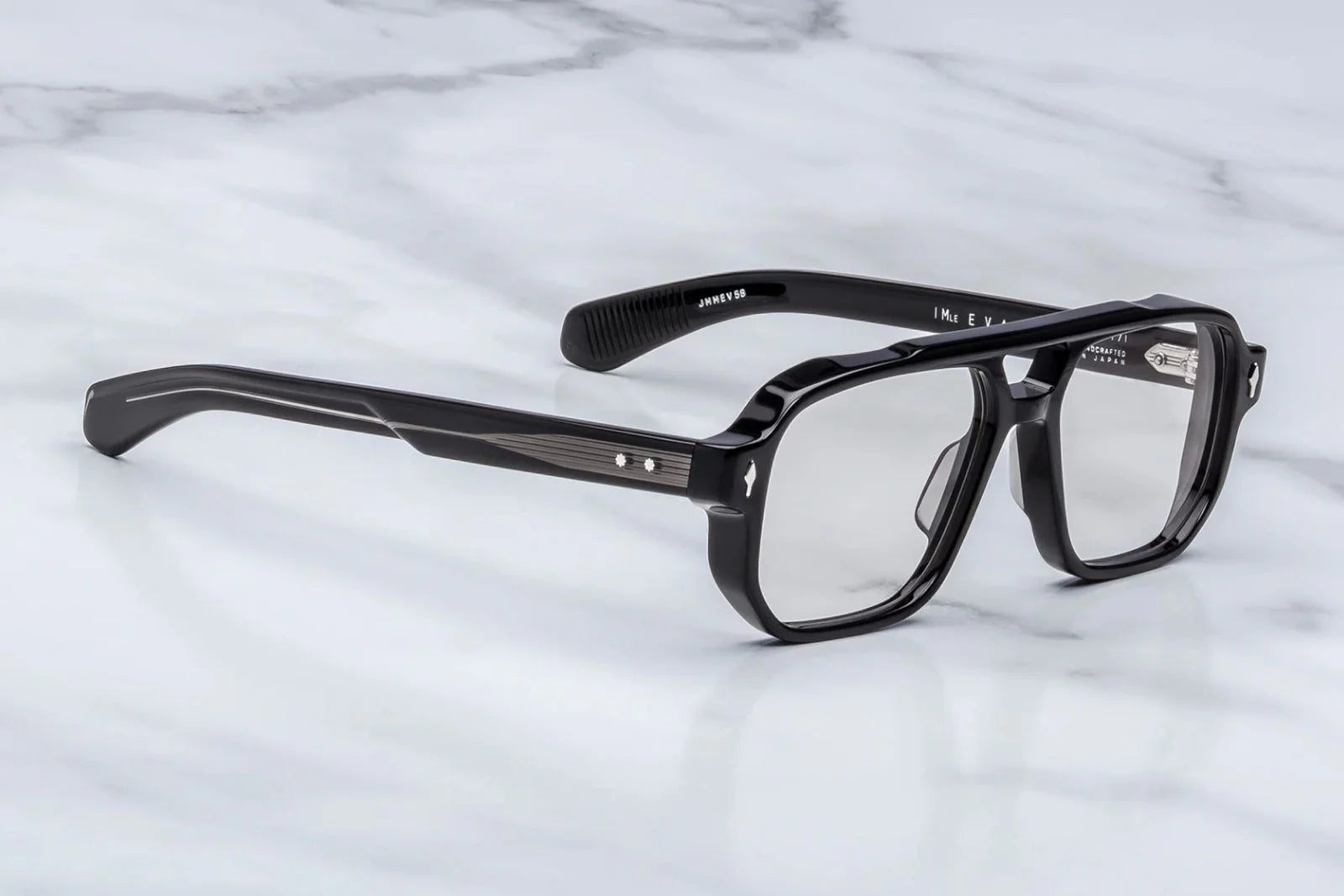 Jacques Marie Mage Evans (Optical) in 58 Raven Superlight Grey - Side View