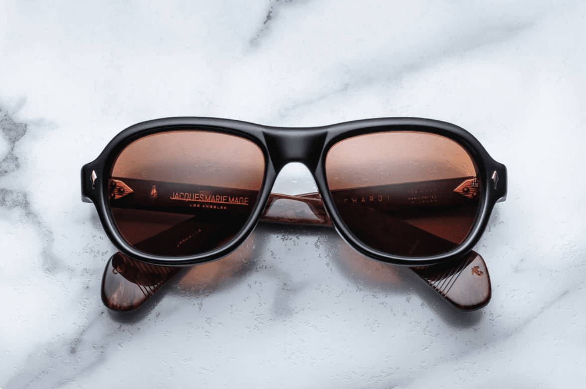 Jacques Marie Mage Richard (Sunglasses) in 10A Noir X Orange - Luxury Eyewear