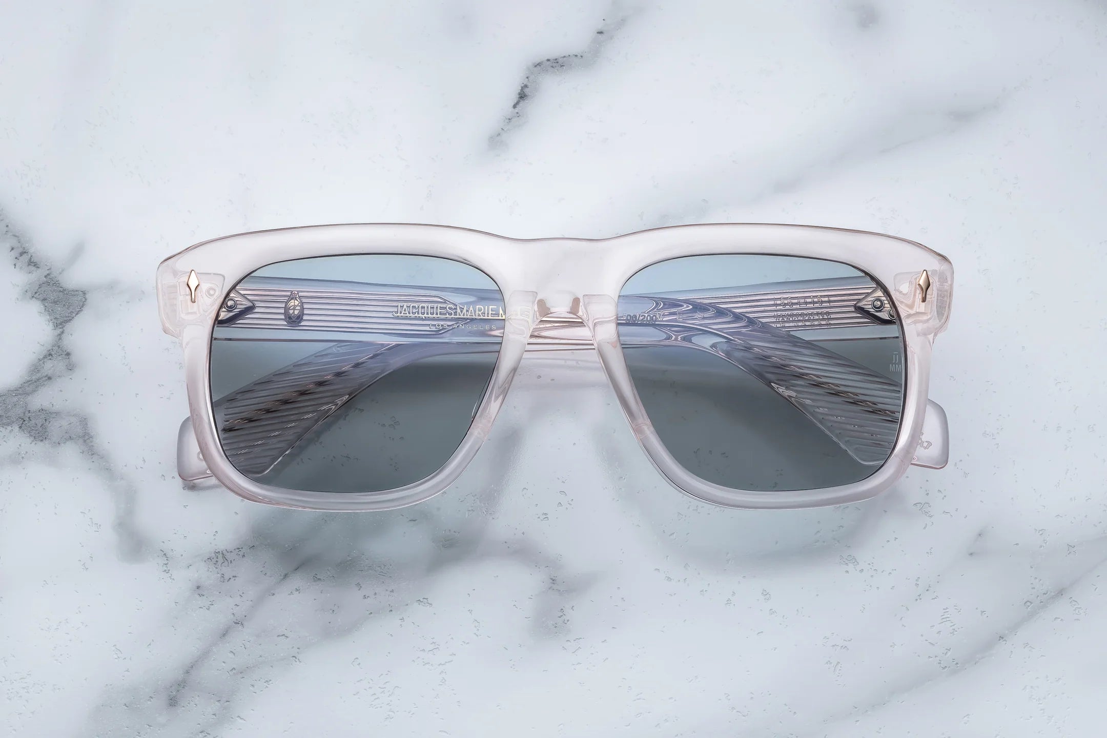 Jacques Marie Mage Yves (Sunglasses) in 5E Cameo Vintage Blue - Luxury Eyewear