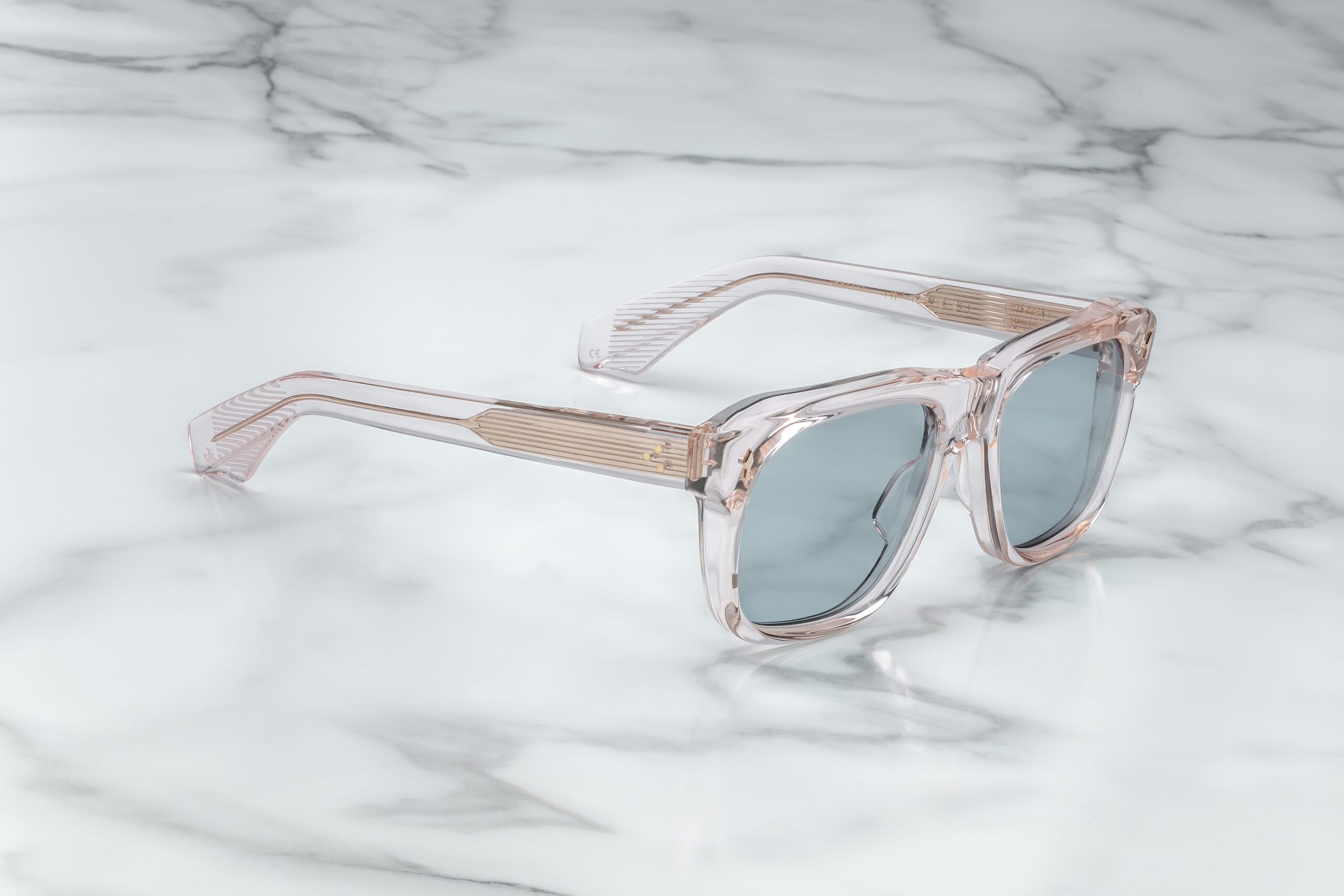 Jacques Marie Mage Yves (Sunglasses) in 5E Cameo Vintage Blue - Side View