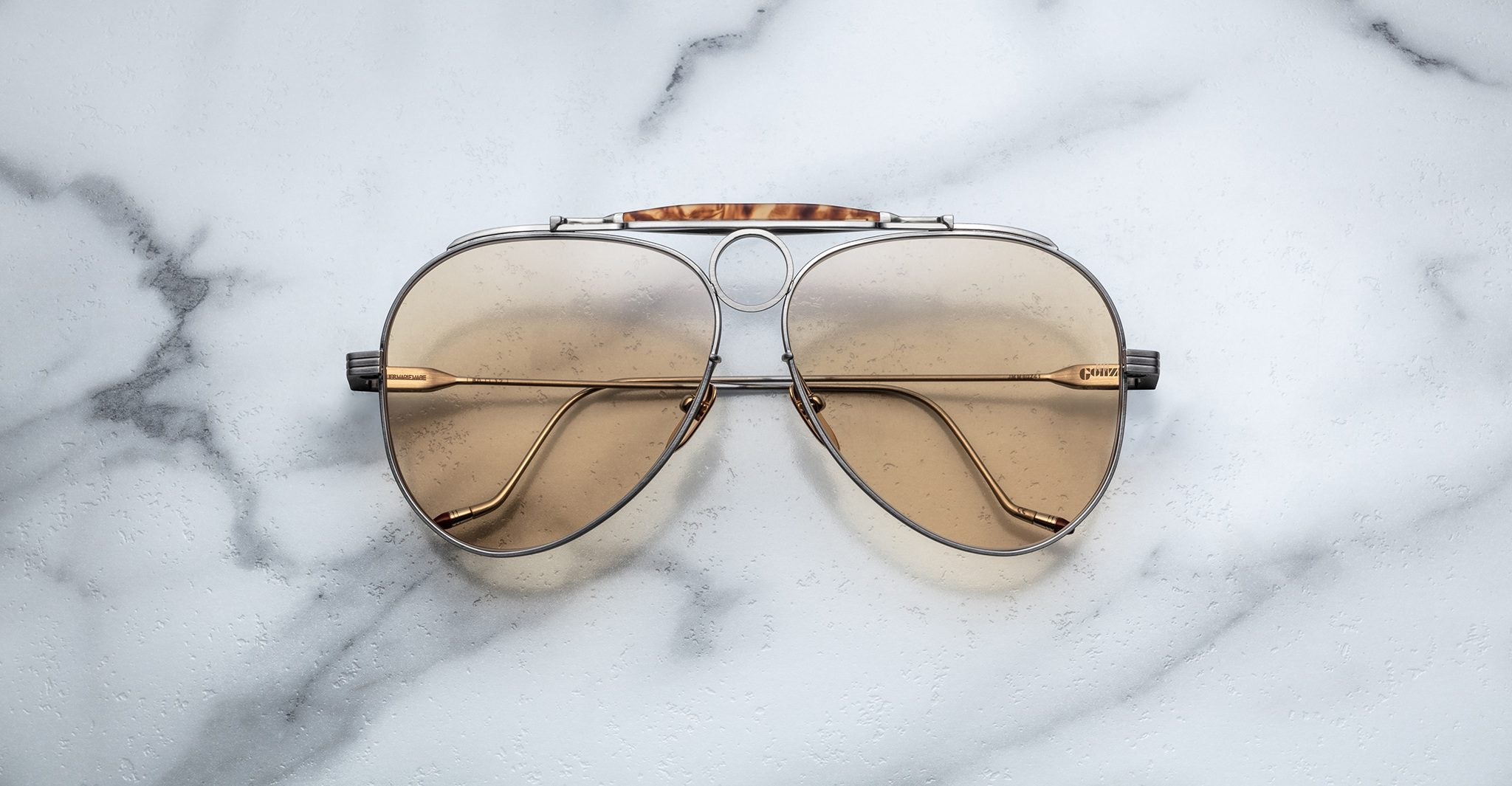 Jacques Marie Mage Gonzo Duke in 41 Silver Yellow - Luxury Eyewear