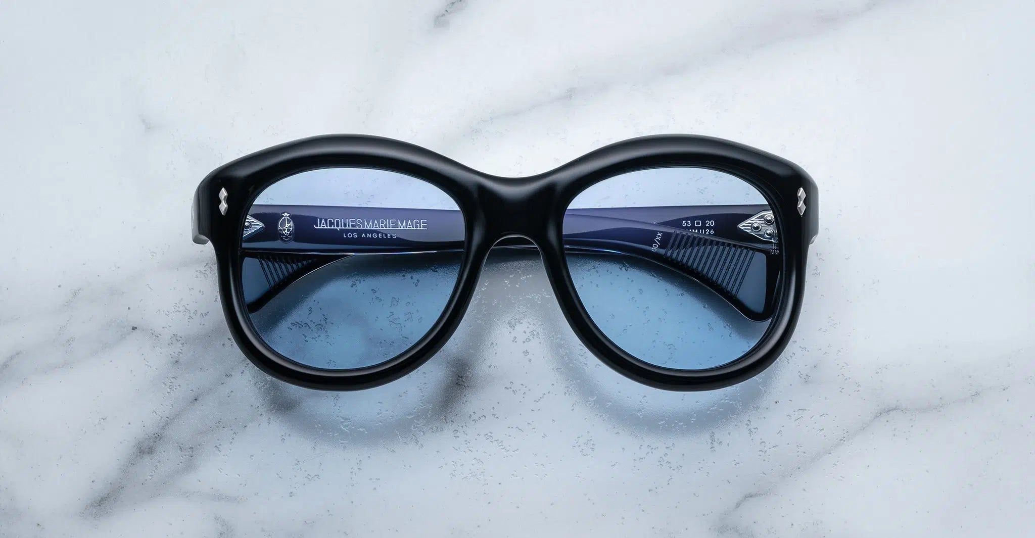 Jacques Marie Mage Jennie in 26 Shadow Blue Bird - Luxury Eyewear