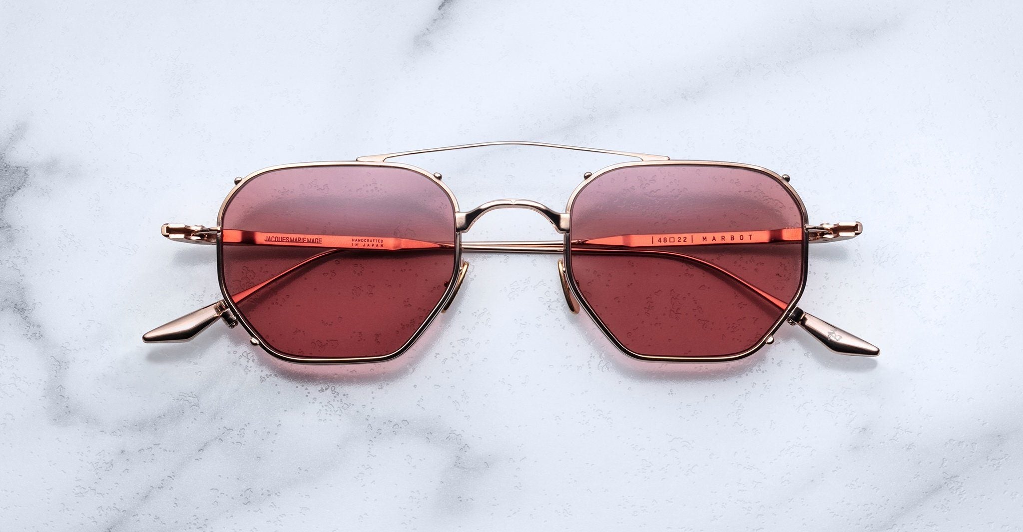 Jacques Marie Mage Marbot in 3E Rose Gold Rose - Luxury Eyewear