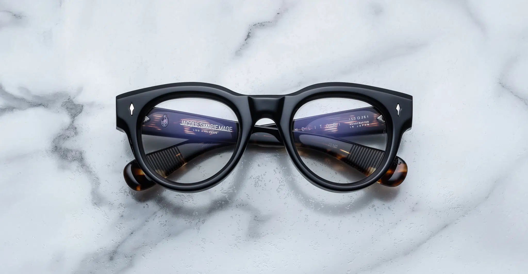 Jacques Marie Mage Molitor in 01 Noir Superlight Grey - Luxury Eyewear